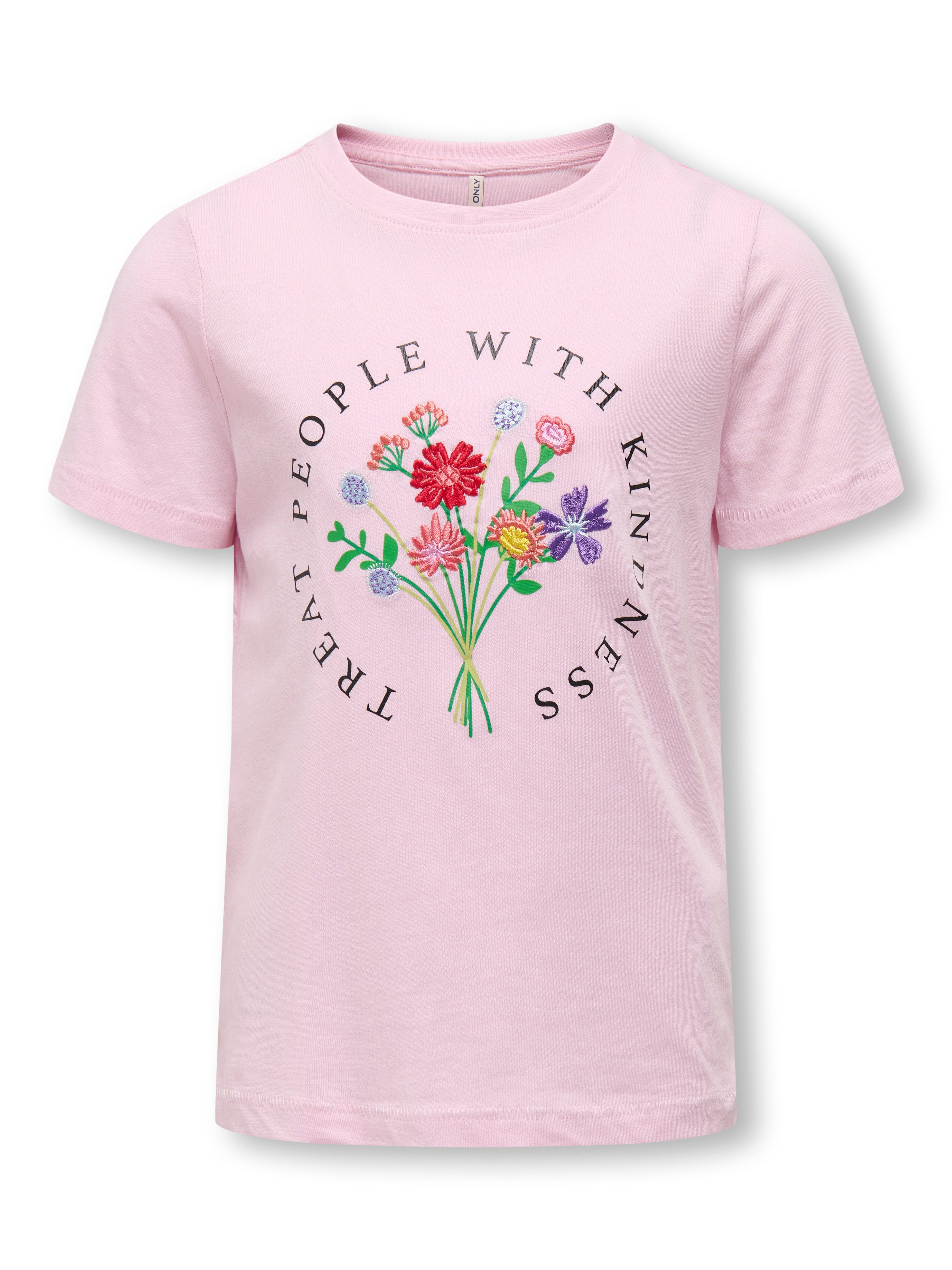 T-Shirt KOGEMMA REG S/S FLOWER TOP BOX JRS