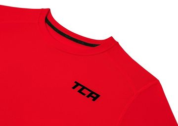 TCA Langarmshirt TCA Jungen Kompressionsshirt Thermo - Rot, 12-14 Jahre (1-tlg)