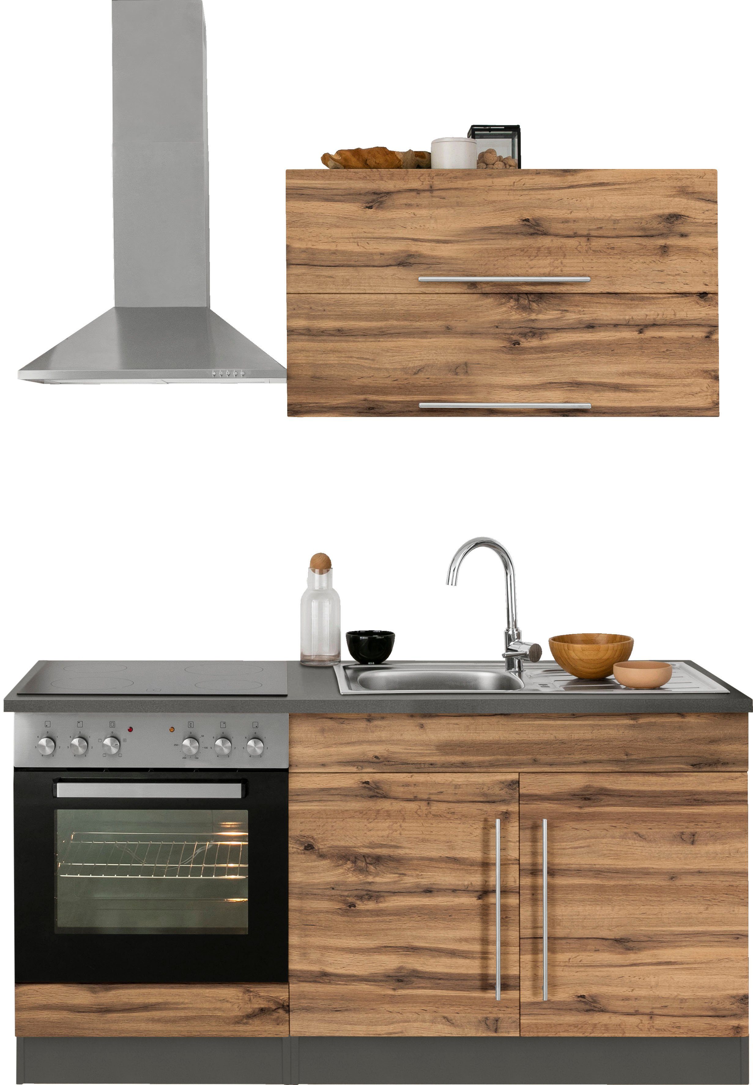 KOCHSTATION Küchenzeile KS-Samos, Breite 160 cm, wahlweise mit E-Geräten un günstig online kaufen