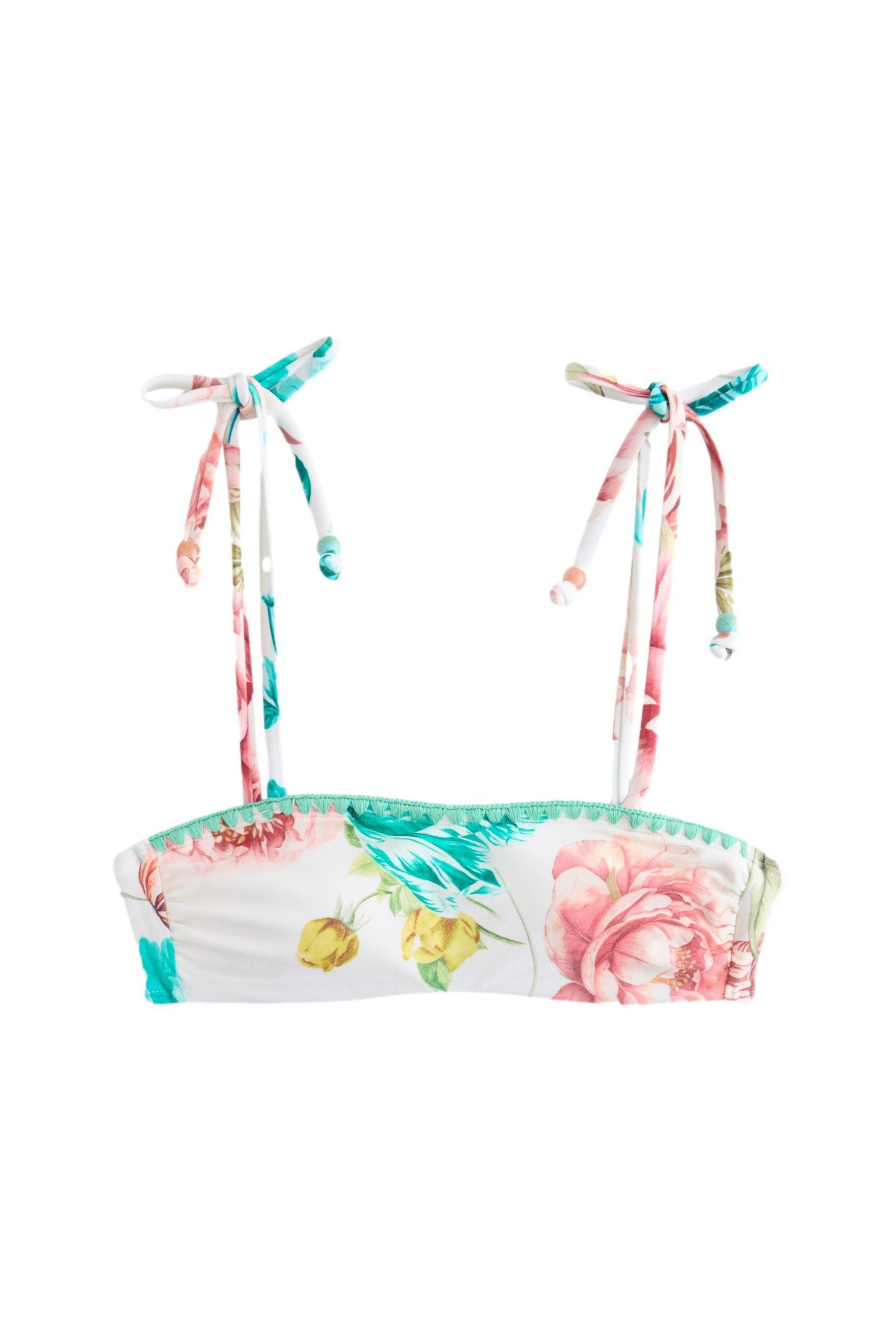 Bustier-Bikini-Top Bikinioberteil mit Überwendlingsstich