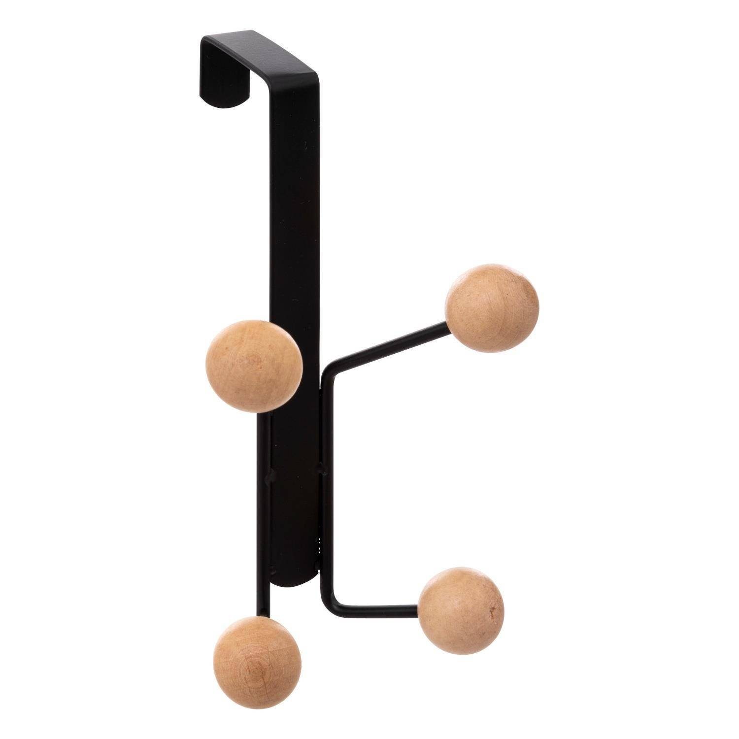 5five Simply Smart Garderobenständer Türgarderobe, Türdicke bis 10,1 cm, 4 Holzhaken, (Kleiderständer)