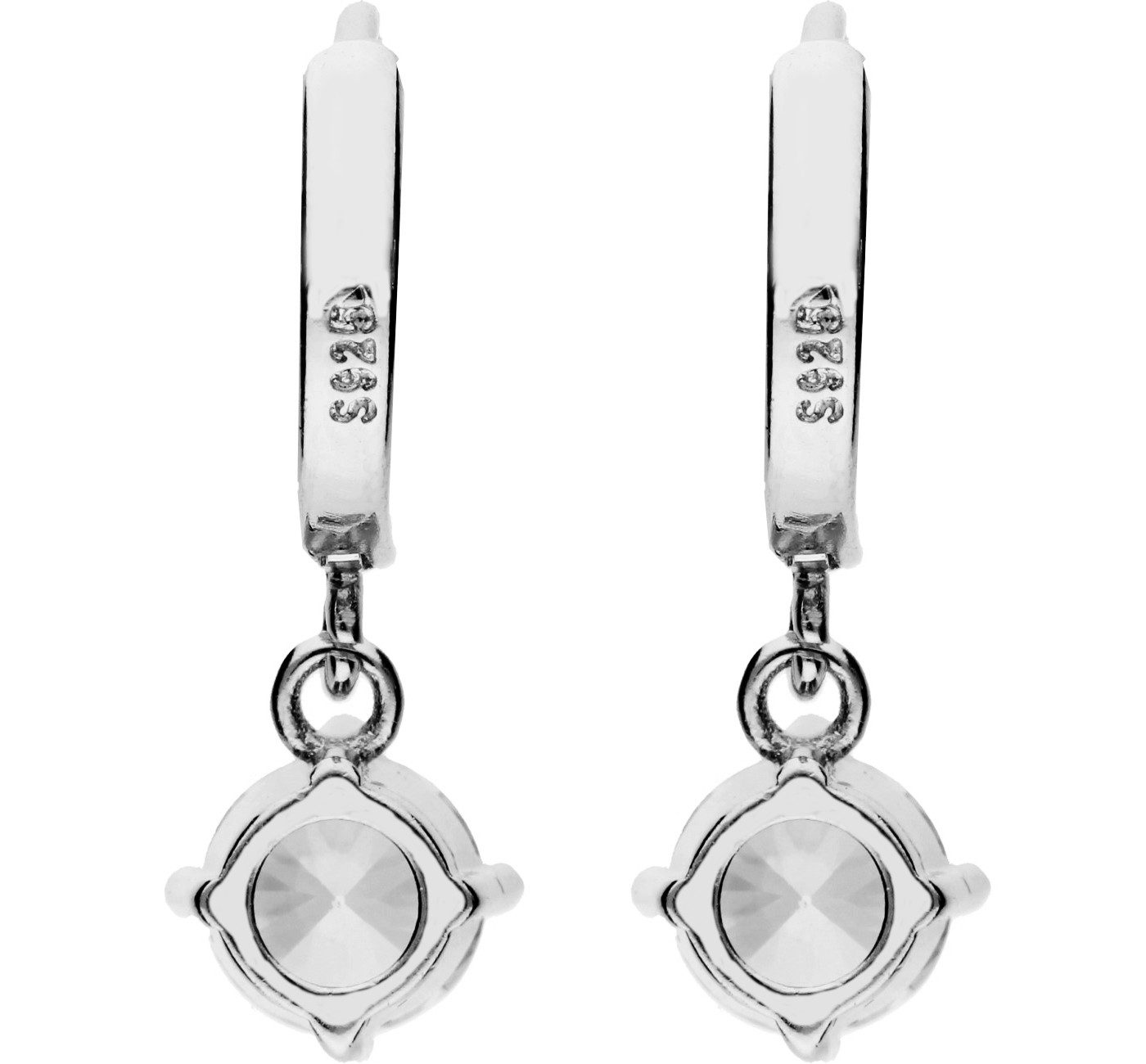 LÖB Paar Creolen Creolen Silber Ohrringe Hängend Zirkonia Stein Anhänger Di günstig online kaufen