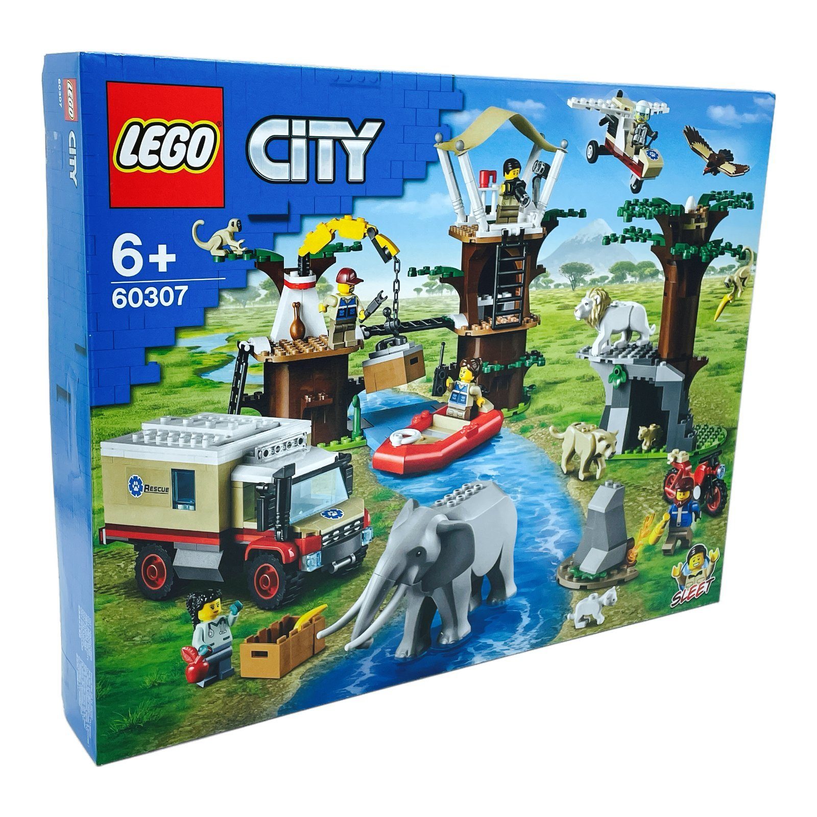 LEGO® Spielbausteine LEGO City 60307 Tierrettungscamp, (503 St)