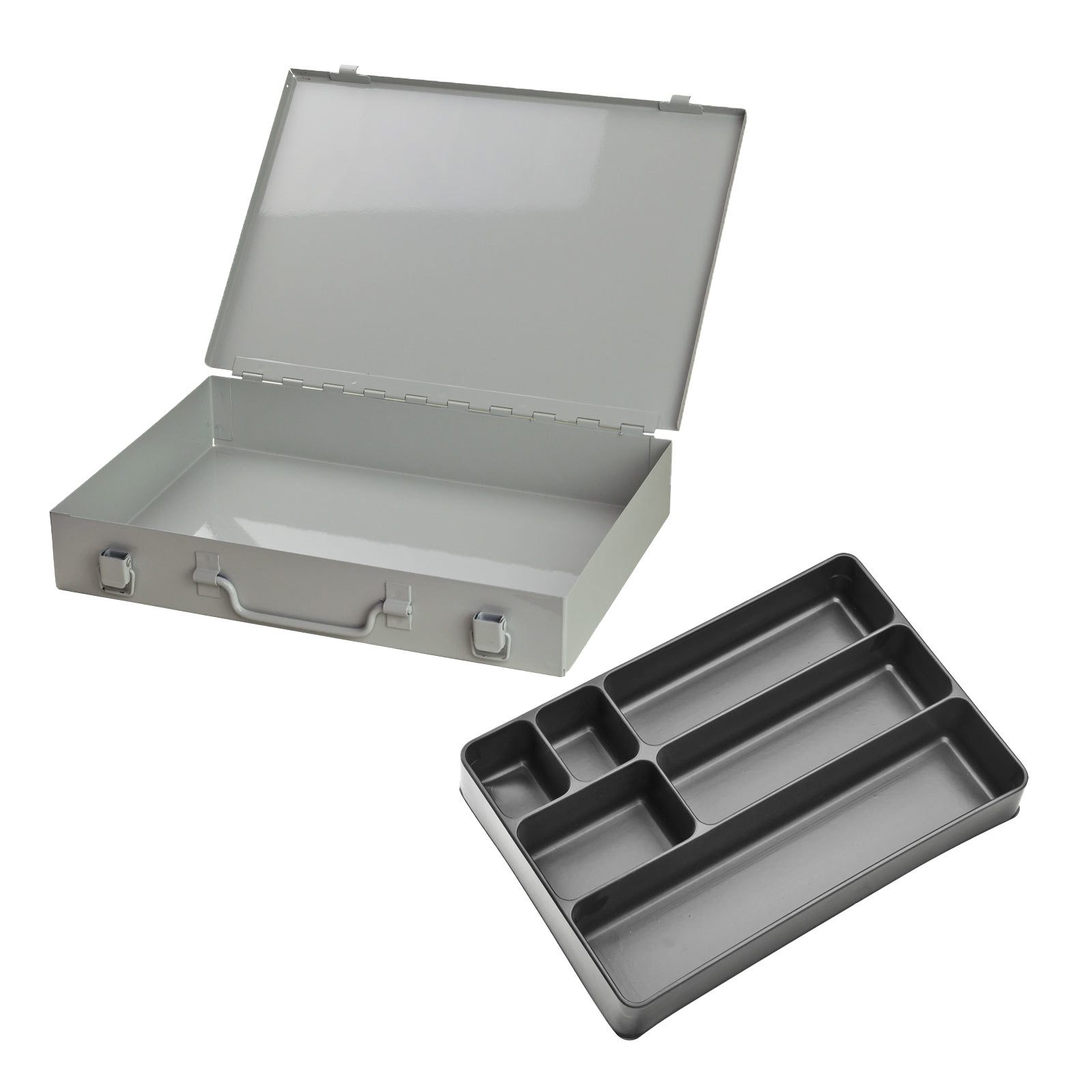 Werkzeugkoffer ADB Werkzeugkofferset mit 6-fach Einteiler, grau