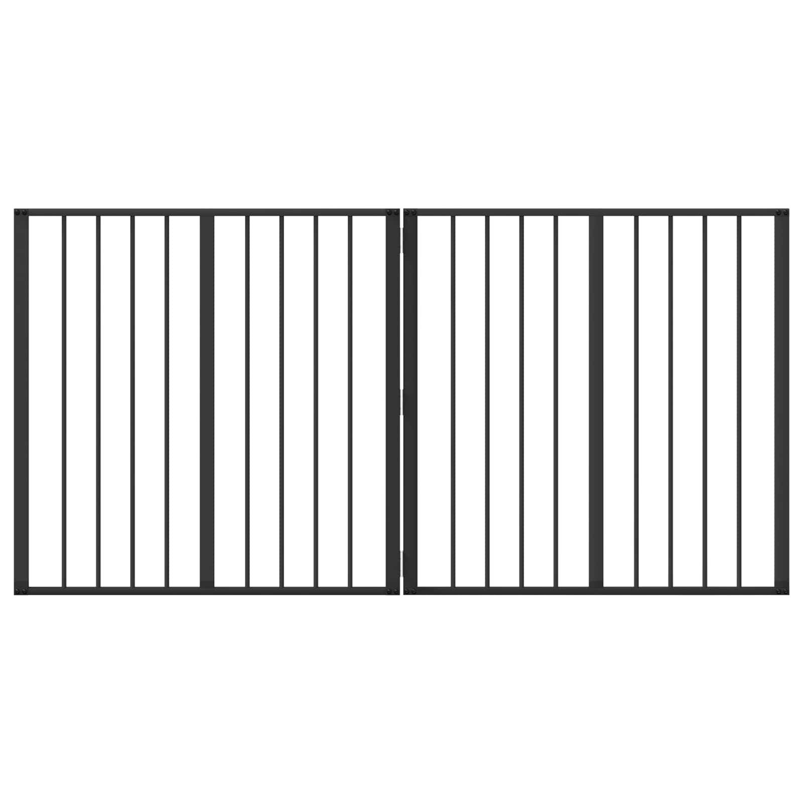 vidaXL Hundezwinger 80 x 80 cm Hunde Absperrgitter Faltbar 2er Set Schwarz 80x80 cm Verzin