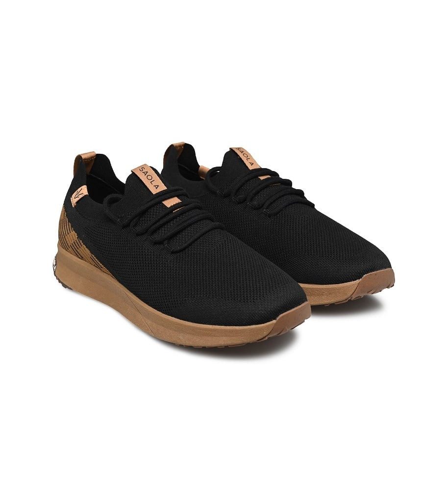 SAOLA Tsavo 2.0 Waterproof (gestricktes Obermaterial, wasserdicht) schwarz Sneaker