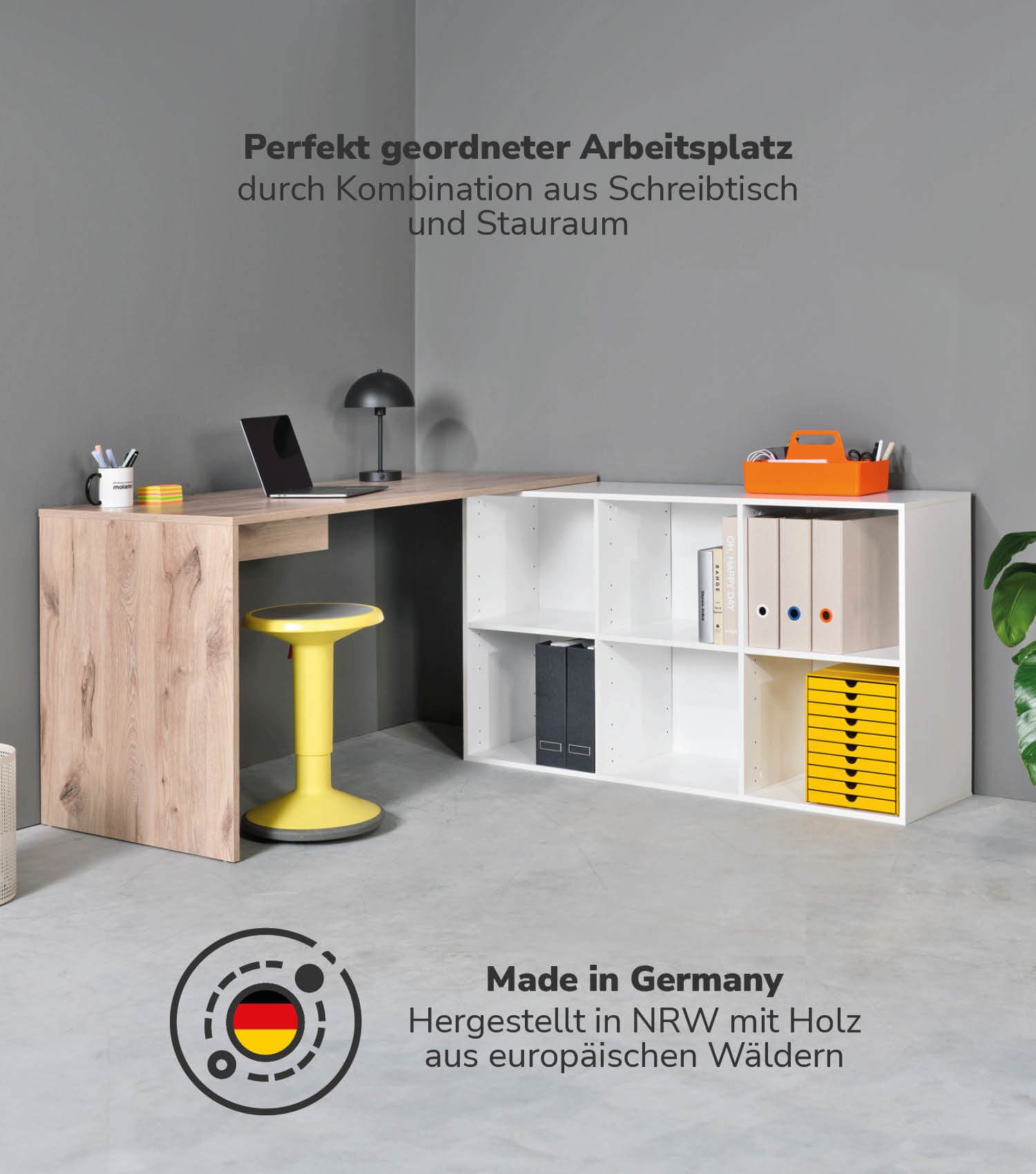 mokebo Eckschreibtisch Der Produktive (mit 6 günstig online kaufen