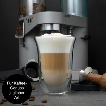 Moritz & Moritz Gläser-Set Moritz & Moritz Barista Napoli 2 x 300 ml Doppelwand-Thermo-Gläser, Borosilikatglas, für Cappuccino Tee Heiß- und Kaltgetränke