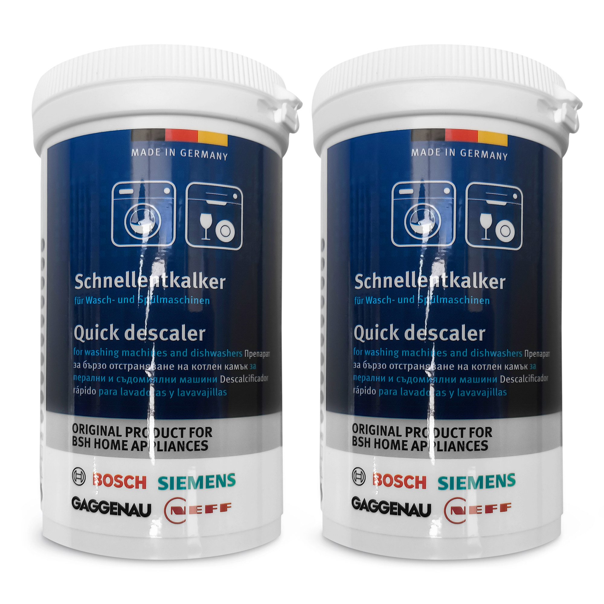 BOSCH Schnellentkalker 00311919 Entkalker (2-St. für Waschmaschine Geschirrspüler)
