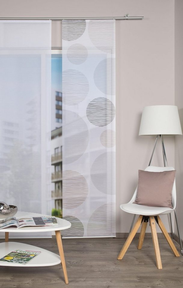 Vision S Schiebegardine BORDEN (1 St), Paneelwagen, halbtransparent, HxB: 260x60, Schiebevorhang Bambus-Optik Digitaldruck