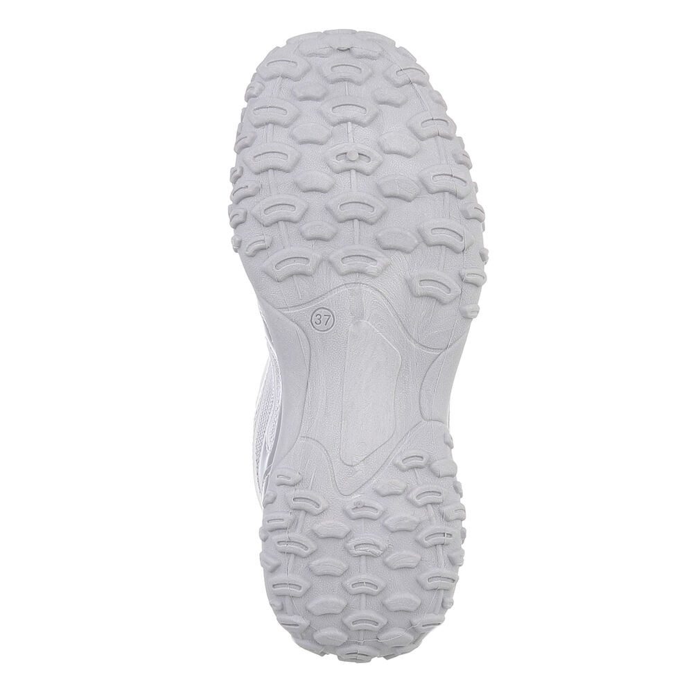 Ital-Design Damen Low-Top Freizeit Sneaker (88828403) Keilabsatz/Wedge Sneakers Low in Silber
