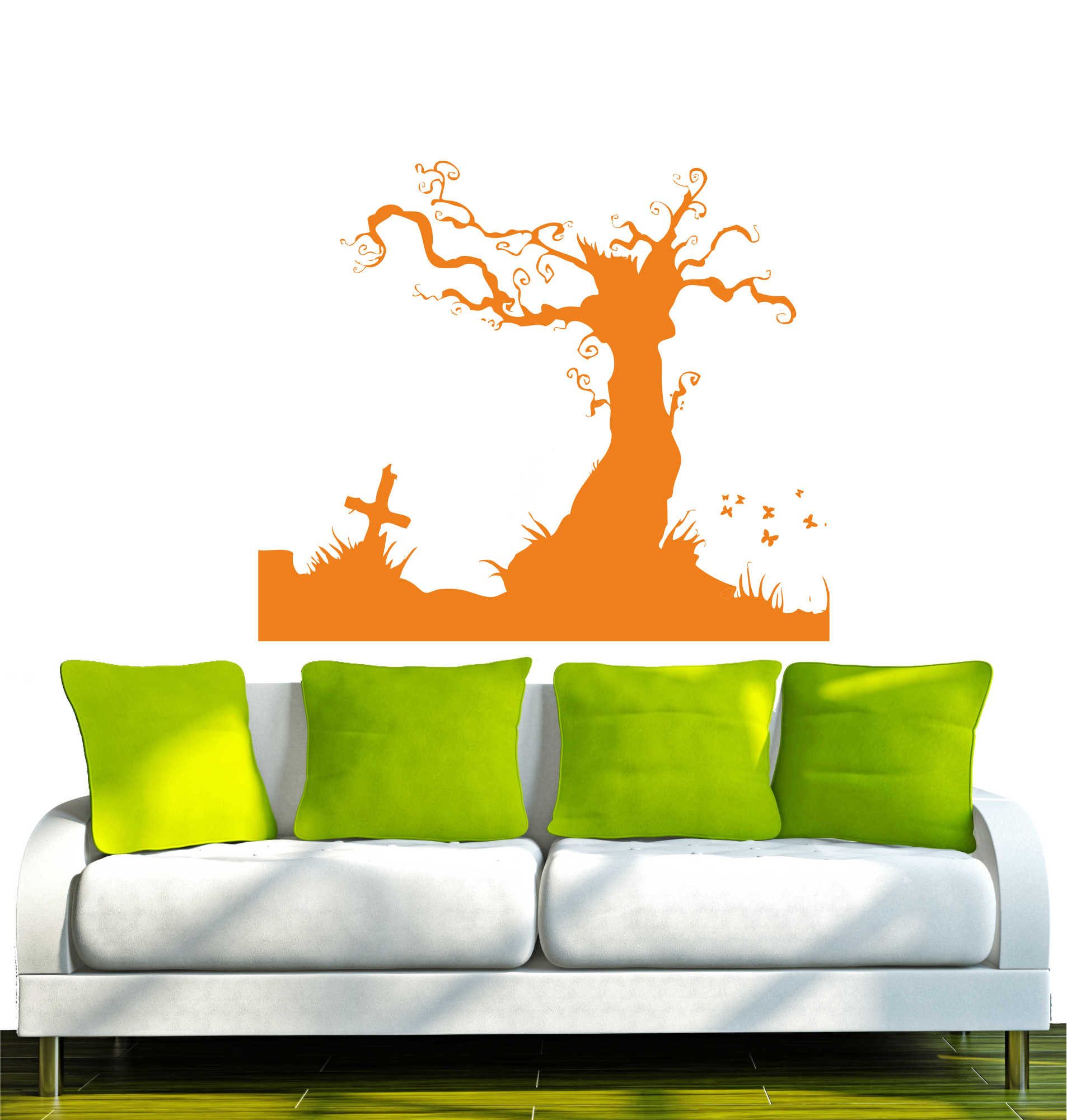 INDIGOS UG Wandtattoo Wandtattoo - Wandaufkleber - w226 Kreuz Gothic Gotik