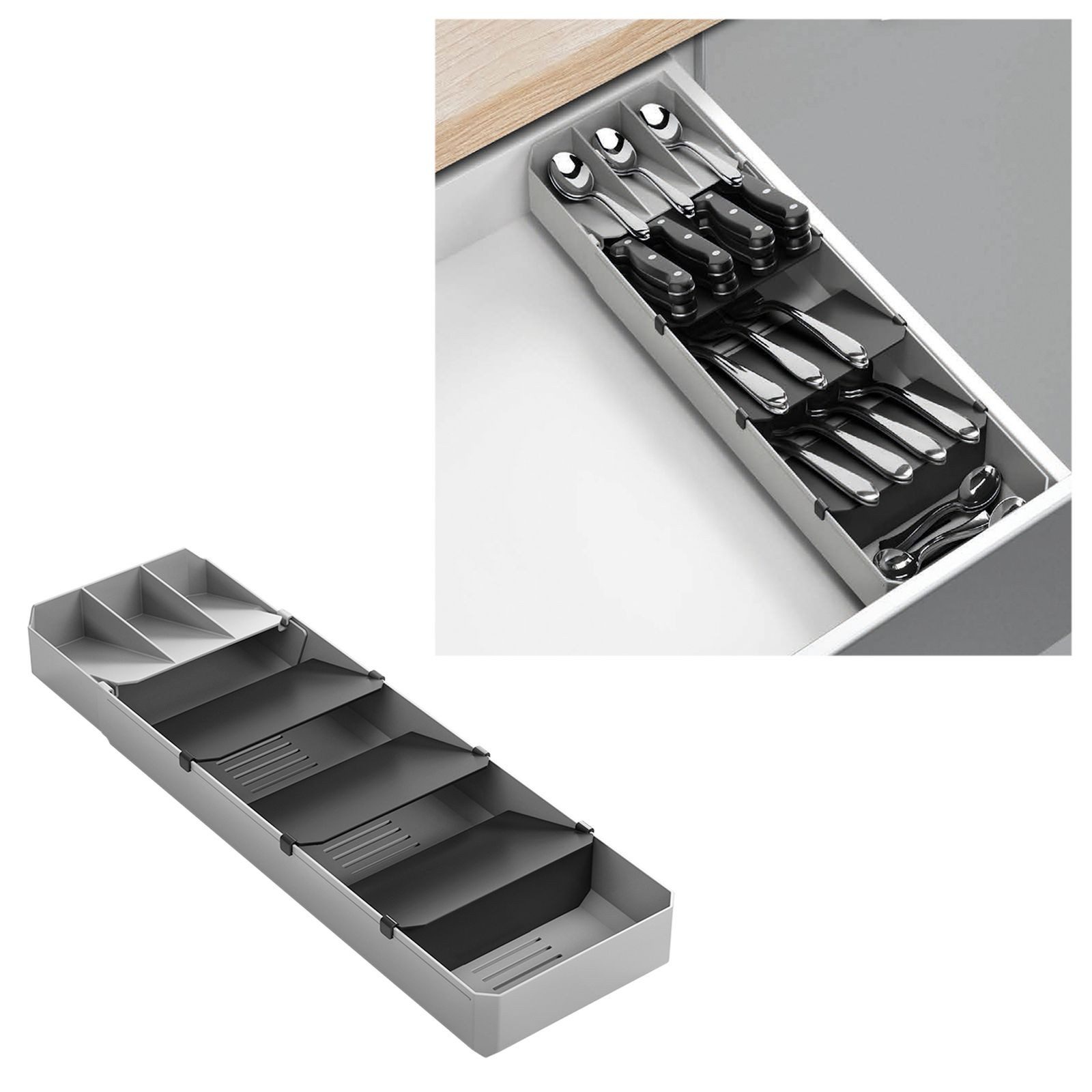 Gravidus Besteckeinsatz Besteck Organizer Schublade Schubladeneinsatz Beste günstig online kaufen