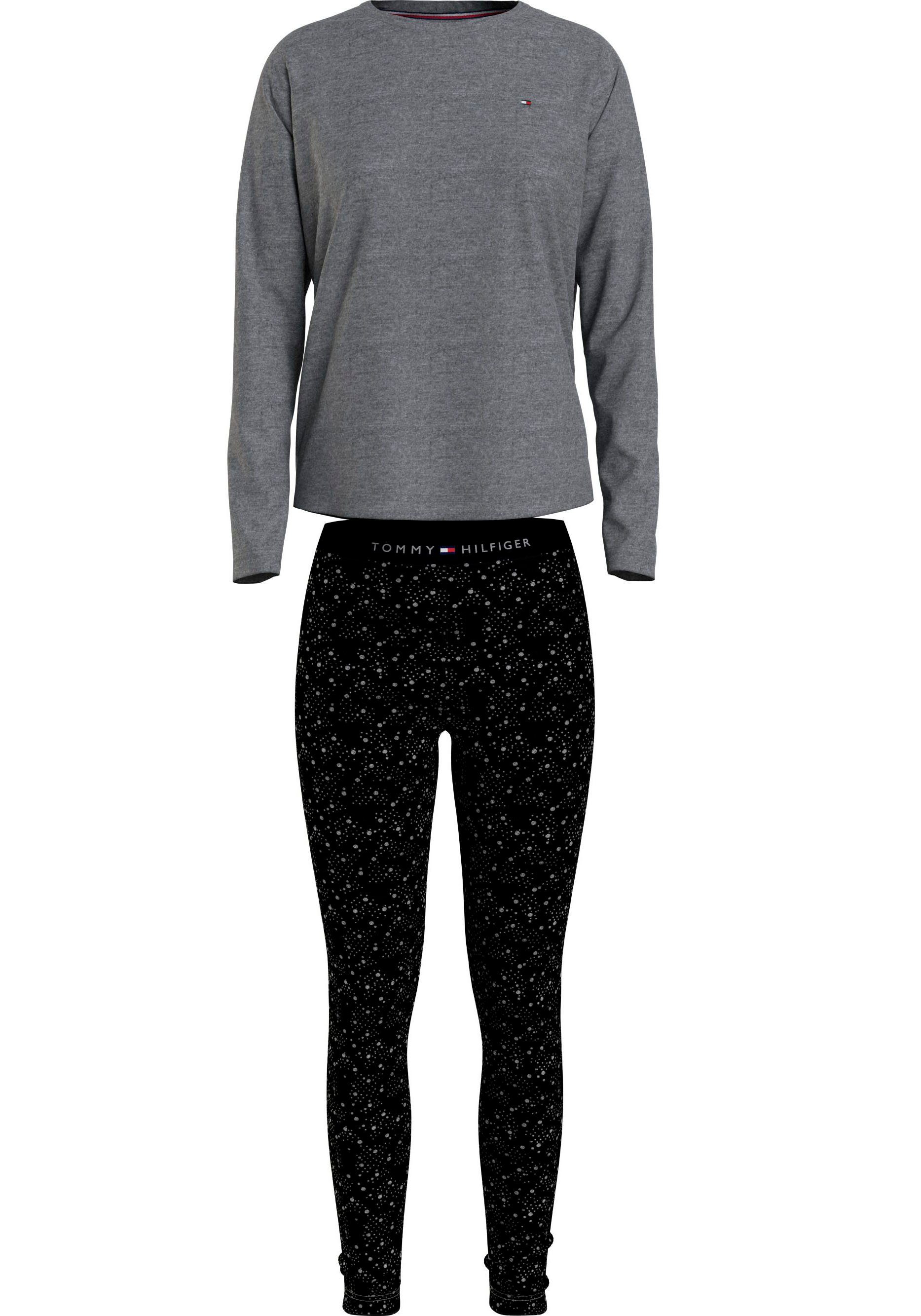 Tommy Hilfiger Underwear Schlafanzug LONG SLEEVE TEE & LEGGING SET (2 tlg) mit schmalem Bein | Pyjama-Sets