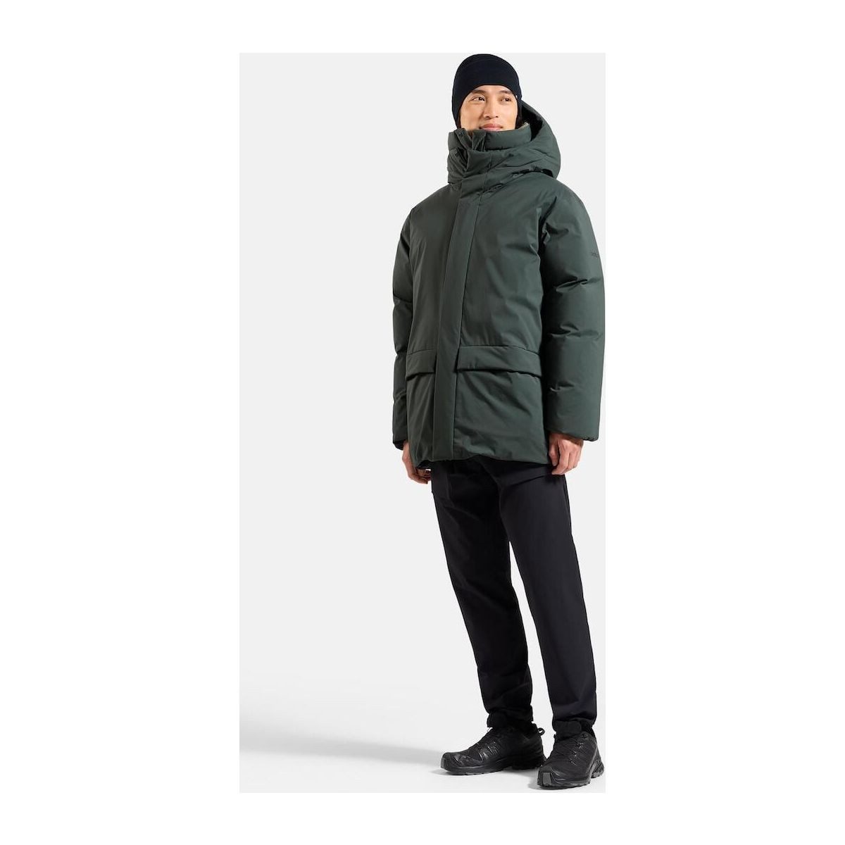 Odlo Daunenjacke Down Hooded Oversized Vielseitige, wasserdichte Jacke mit recycelter Daunenfüllung für