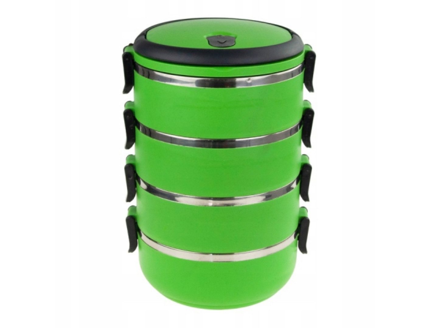 LA CUTE Geschirr-Set Dual-Chamber Lunchbox Container, Edelstahl, BPA-frei, tragbar., 2 Personen, Doppelkammersystem für getrennte Aufbewahrung von Lebensmitteln.