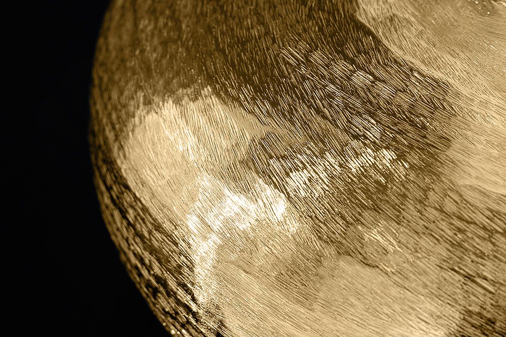riess-ambiente Tischvase ABSTRACT ORIENT Ø35cm gold (Einzelartikel, 1 St), Dekoration · Metall · rund · für Blumen · Hammerschlag-Design – Bild 5 von 5