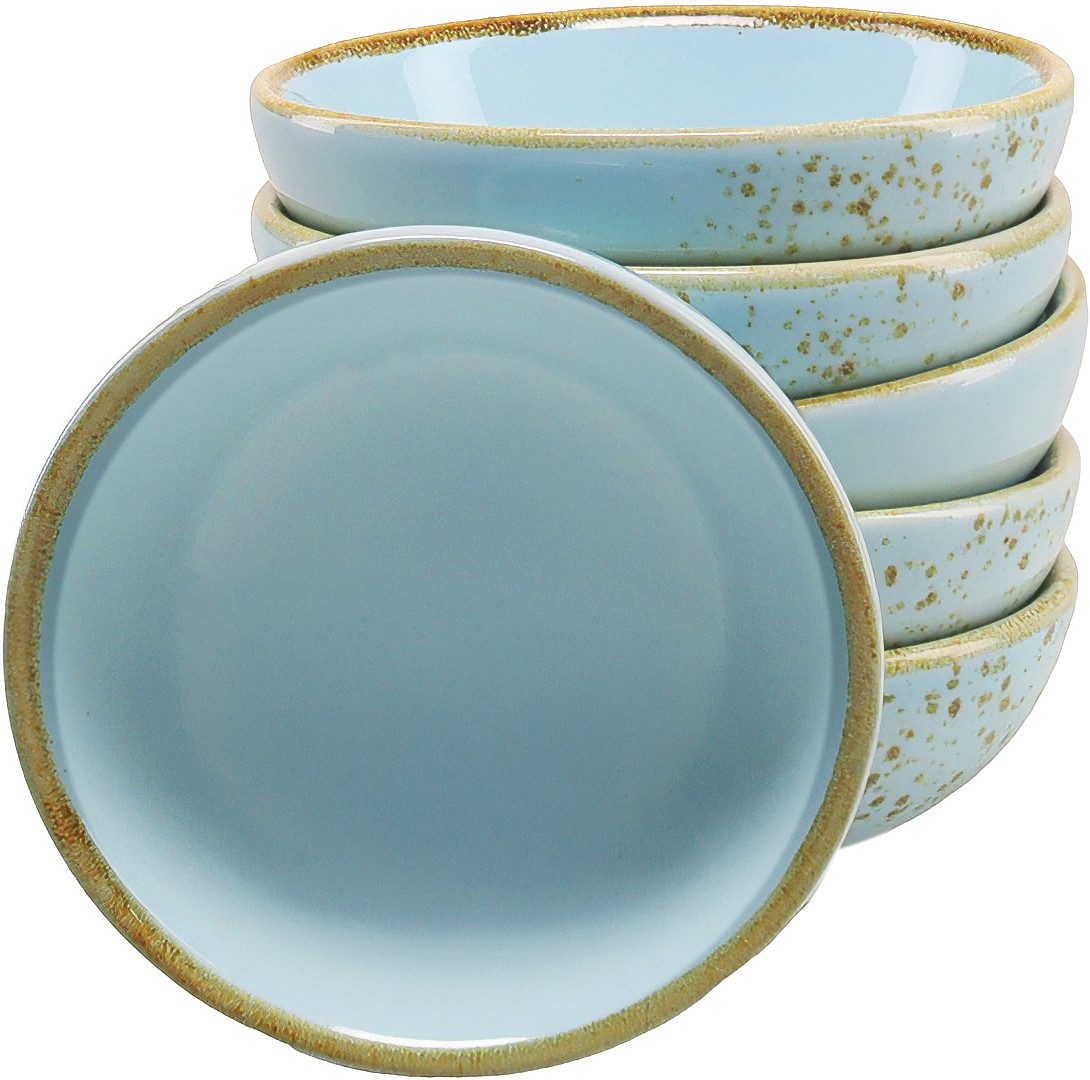 creaTable Tapas-Schale NATURE COLLECTION, Steinzeug, (Set, 6-tlg), Snackschale, Dipschale, Servierschale, Ø 8 cm