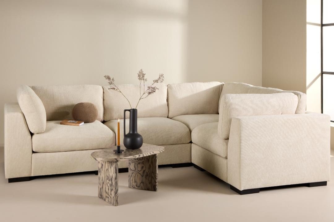 ebuy24 Sofa Salerno Ecksofa beige.