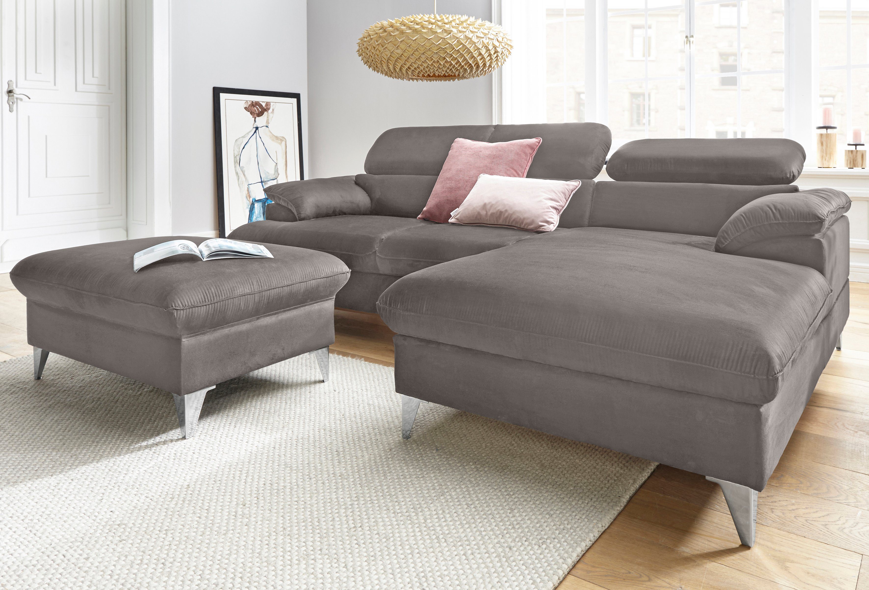 COTTA Polstergarnitur "Caluso L-Form", (2 tlg.), Set bestehend aus: Ecksofa günstig online kaufen