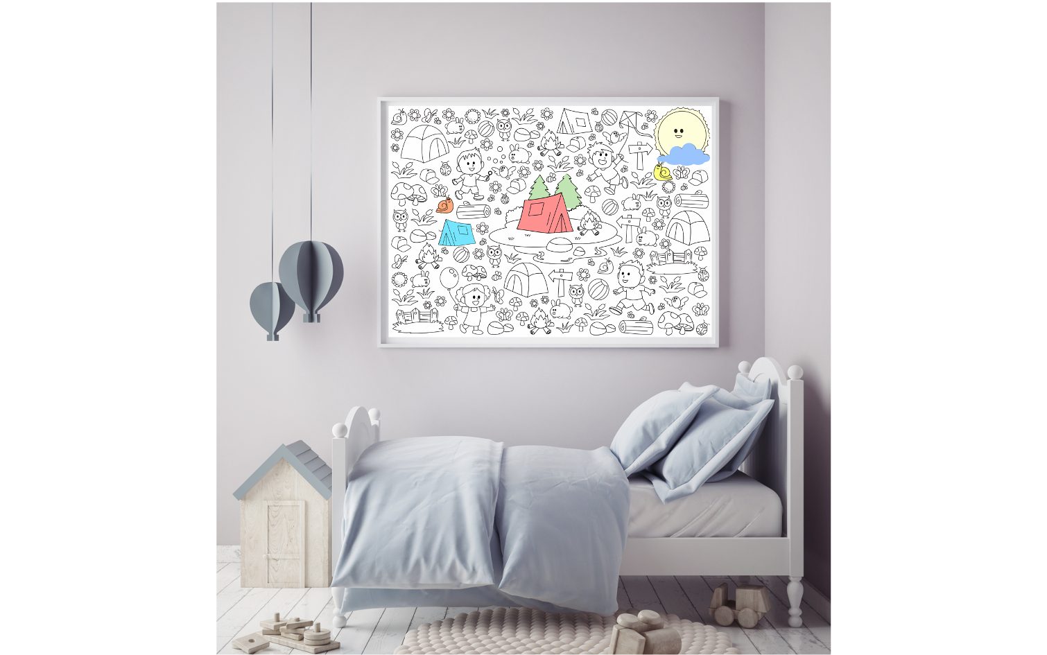 Kidsclub & Co. Malvorlage,  Ausmalposter "Outdoor" - Malen & Kreativität für Kinder