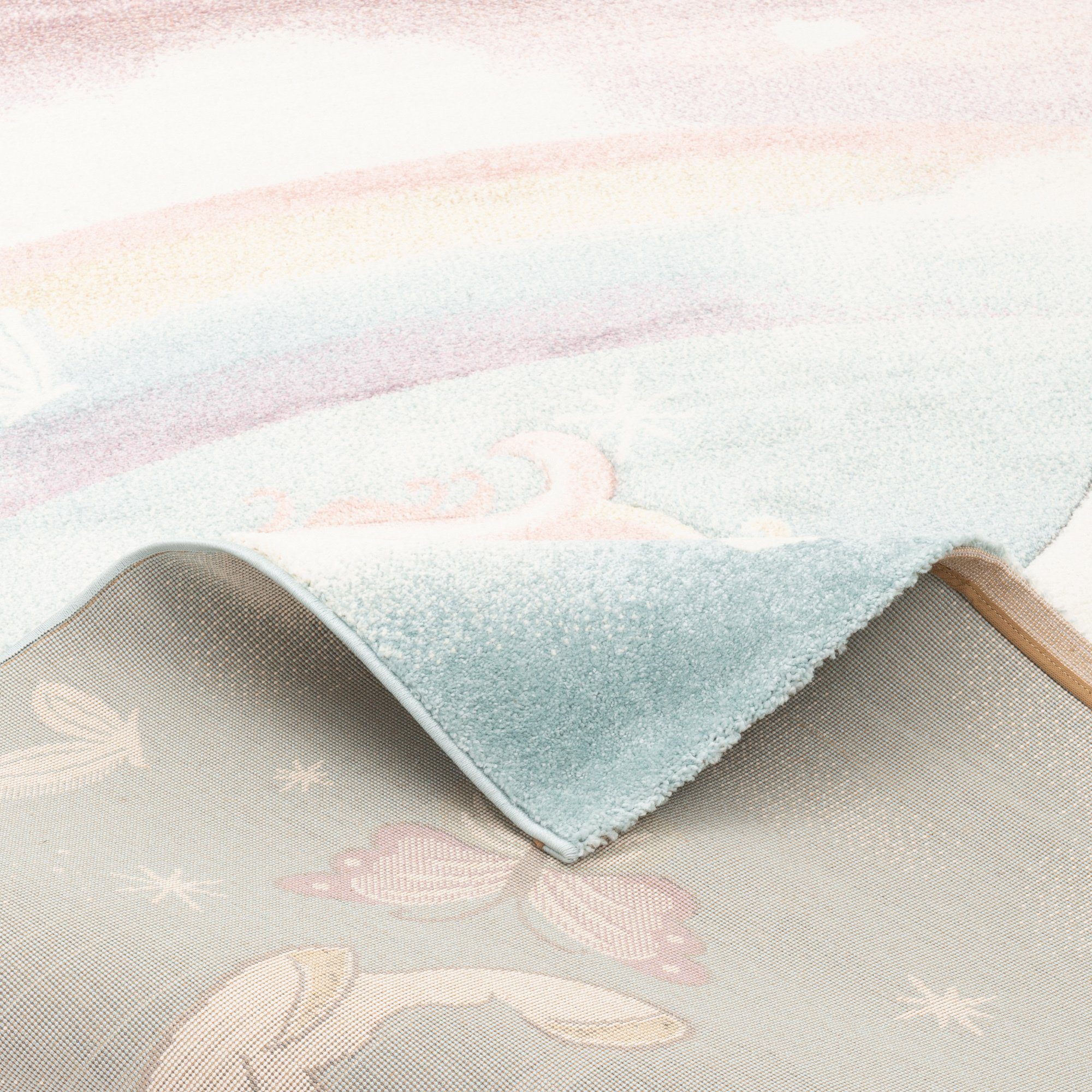 Pergamon Kinderteppich Kinder Teppich Maui Kids Pastell Einhorn, Rechteckig, Höhe: 13 mm – Bild 4 von 5