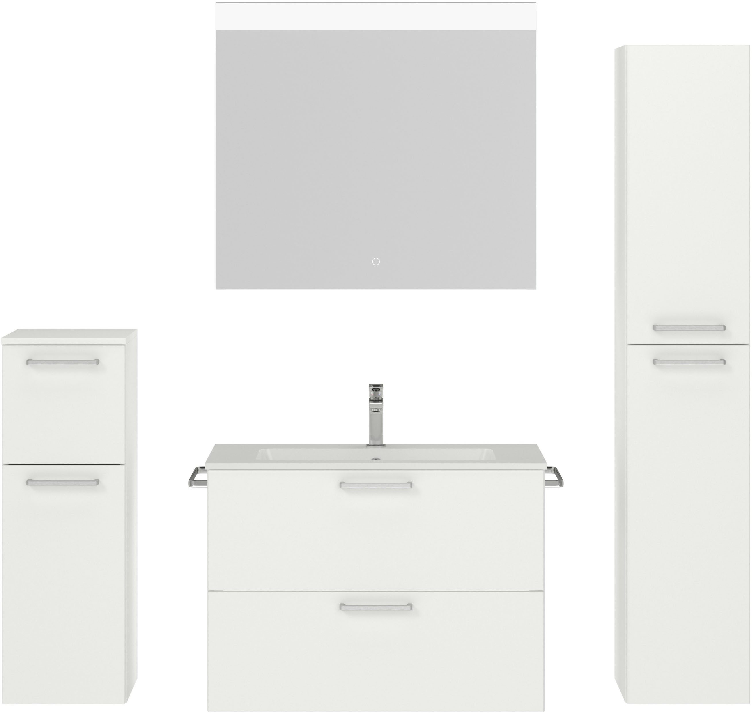 nobilia® Badmöbel-Set Tolvina, (4-St., vormontiert, mit günstig online kaufen