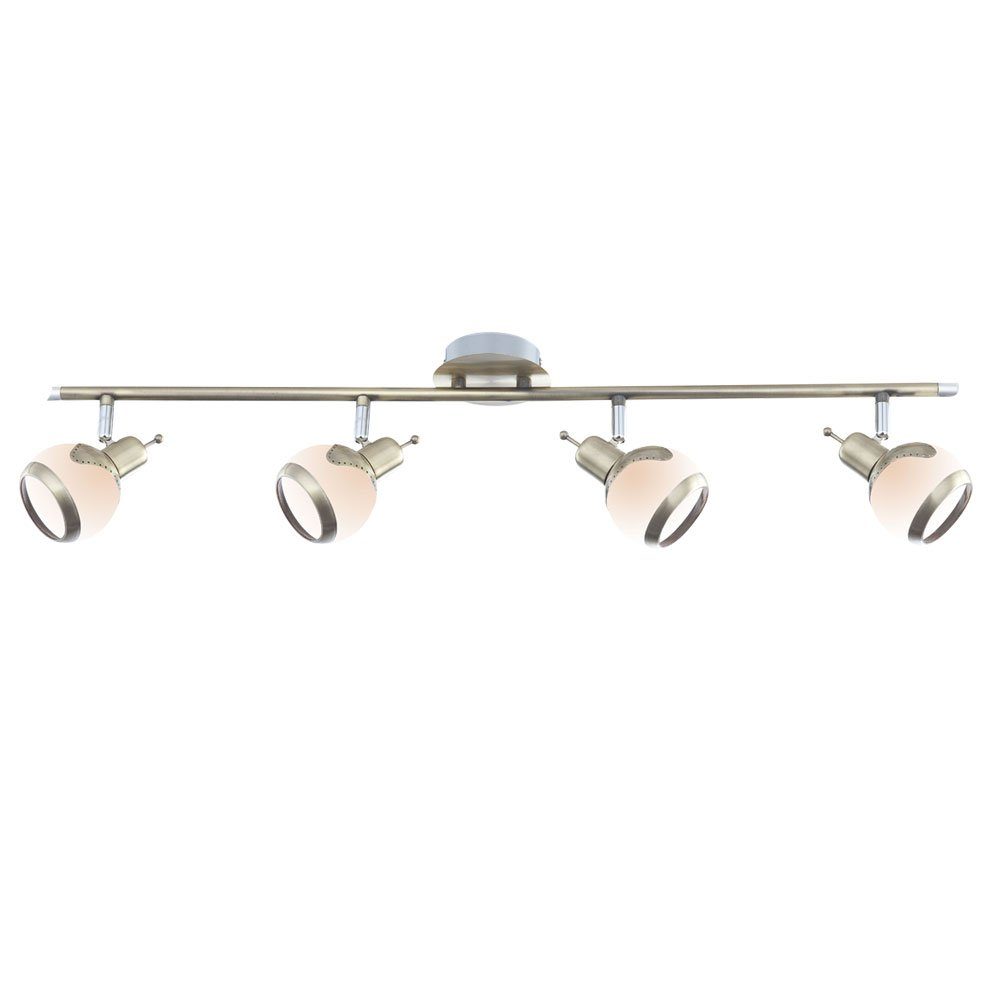 GLOBO LIGHTING LED Deckenleuchte, Leuchtmittel inklusive, Warmweiß, Design Decken Leuchte Esszimmer Glas Strahler Spot Balken Leuchte