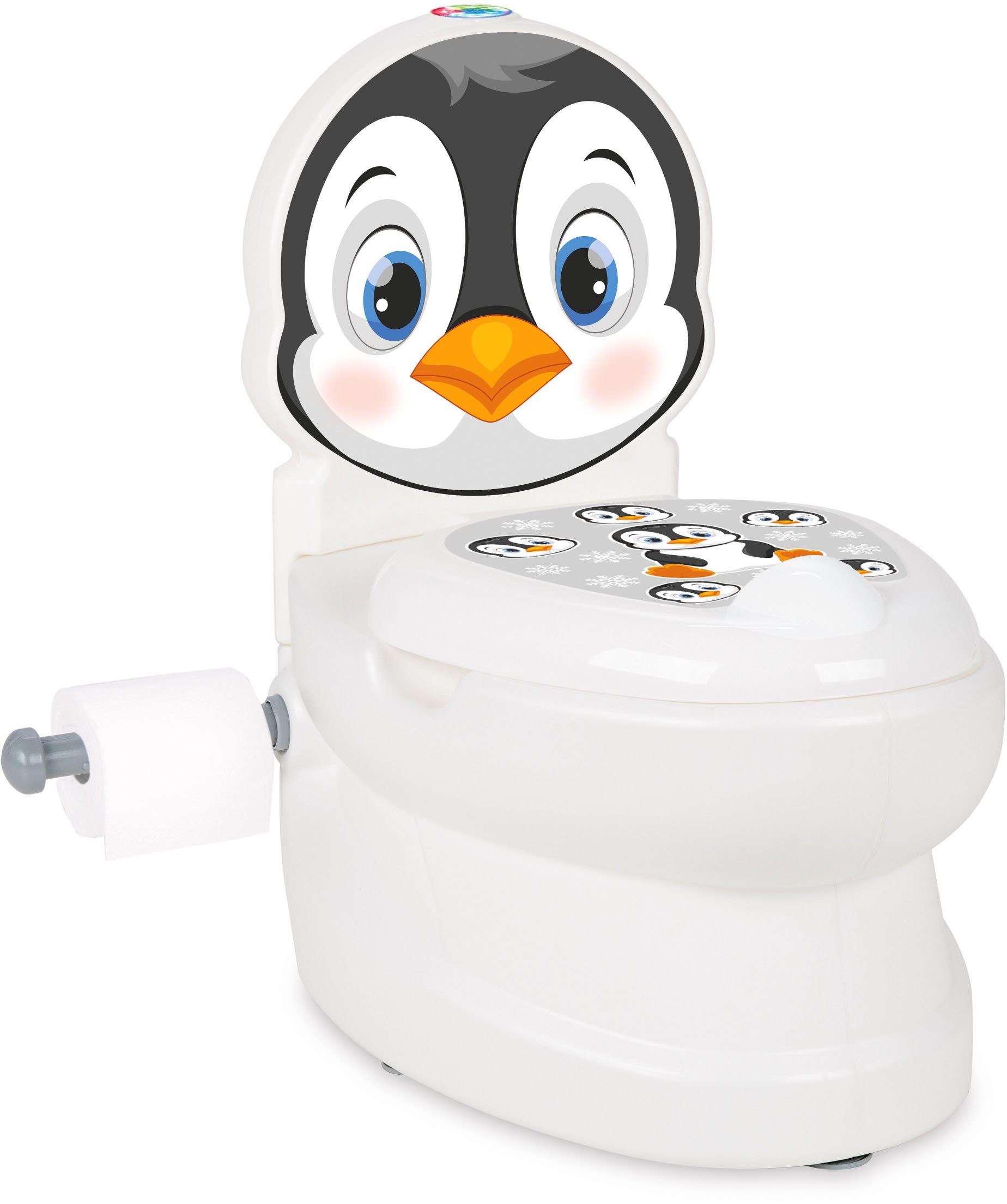 Jamara Toilettentrainer Meine kleine Toilette, Pinguin, mit Licht und Sound | Toilettentrainer