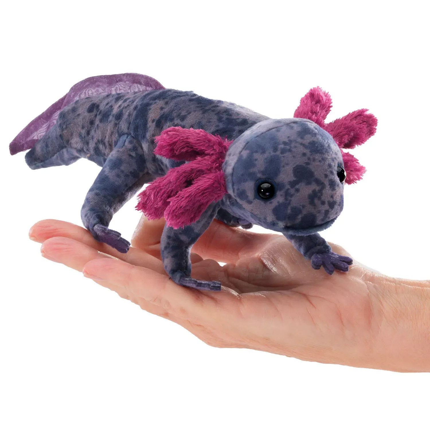 Folkmanis Handpuppen Handpuppe Folkmanis Handpuppe Schwarzer Schwanzlurch / Black Axolotl 3208 (Packung)