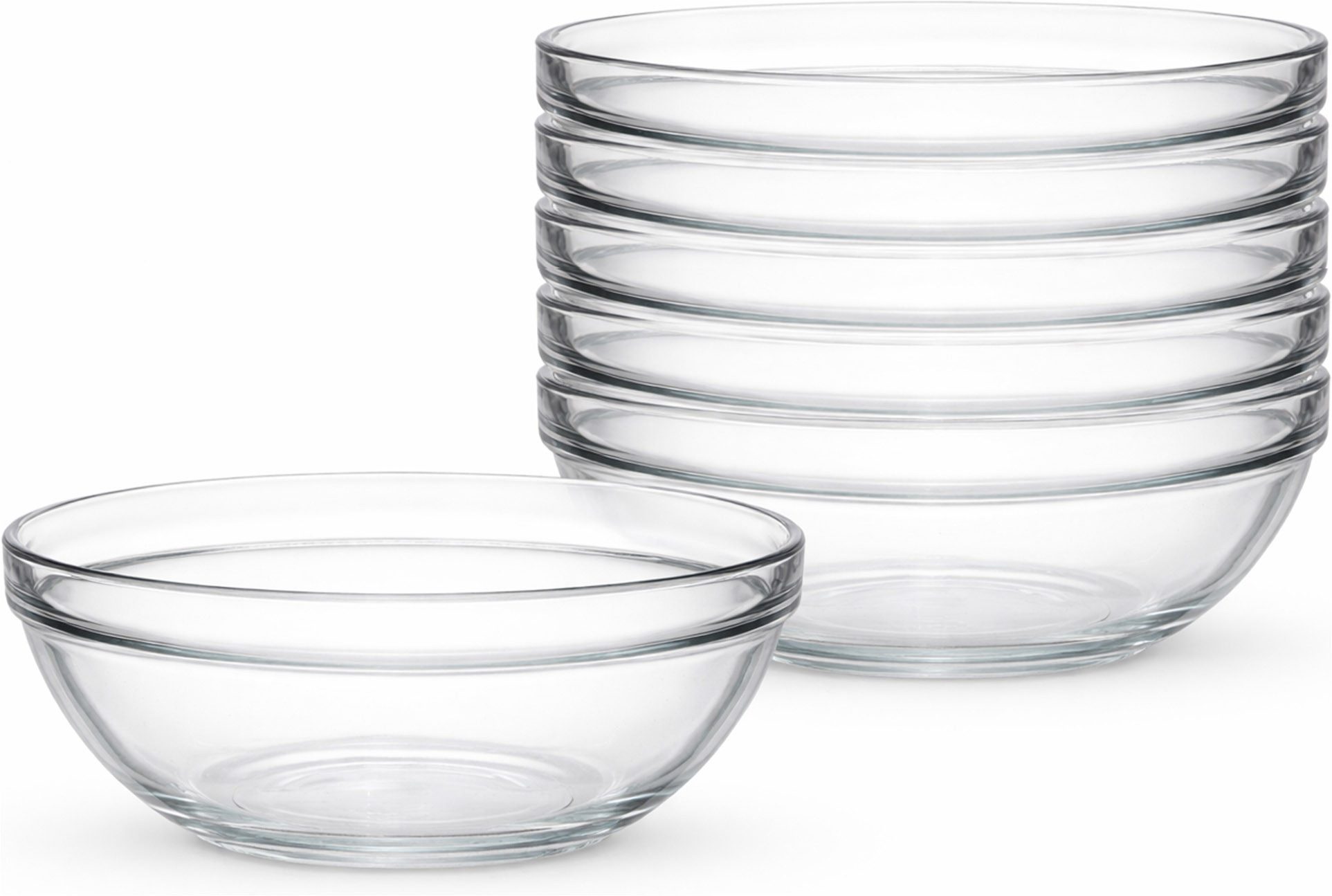 van Well Schale Chefs, 6 Stück, Glas, (Set, 6-tlg), stapelbar, spülmaschinen- und mikrowellengeeignet
