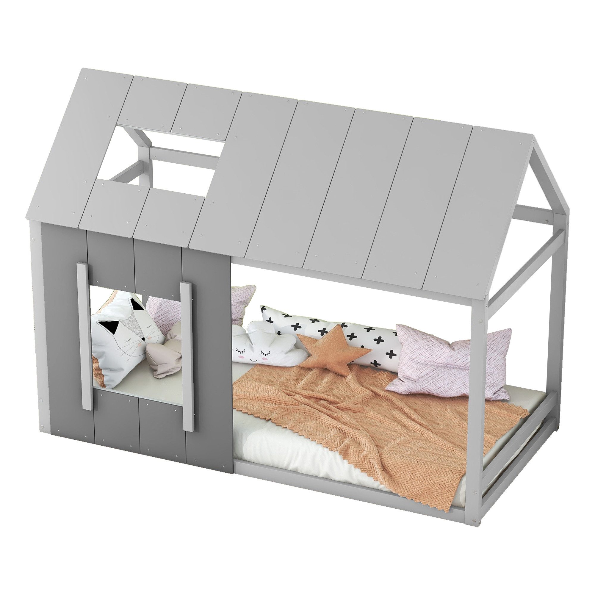 Flieks Kinderbett, Massivholz Einzelbett Hausbett mit günstig online kaufen