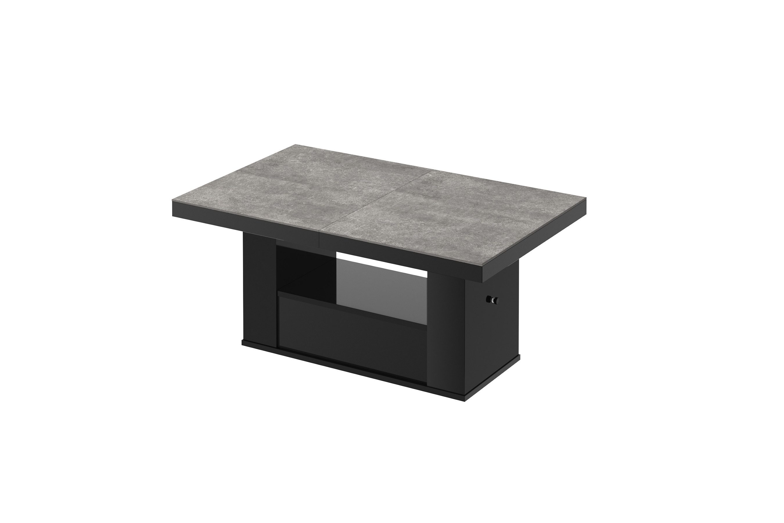 designimpex Couchtisch HM-111 Beton - Schwarz günstig online kaufen