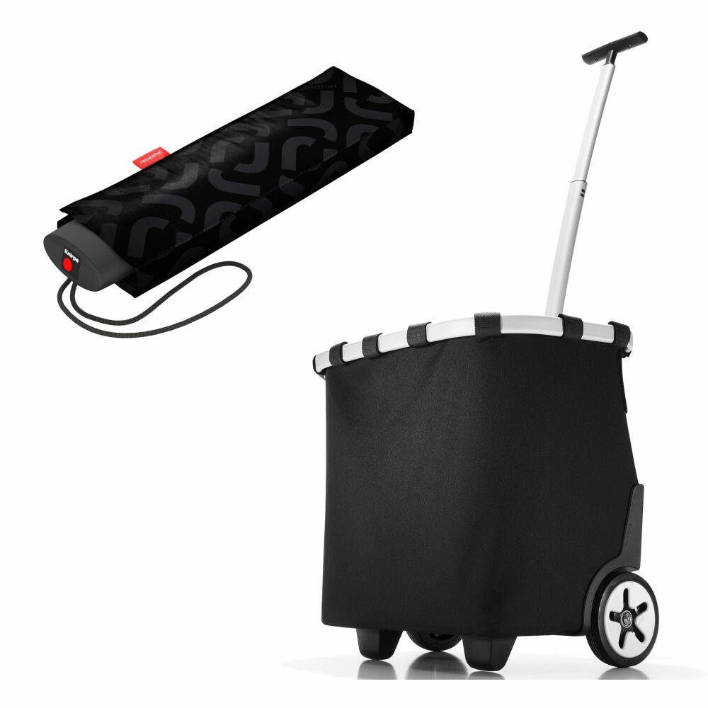 REISENTHEL® Einkaufstrolley carrycruiser Set Black, mit umbrella pocket mini