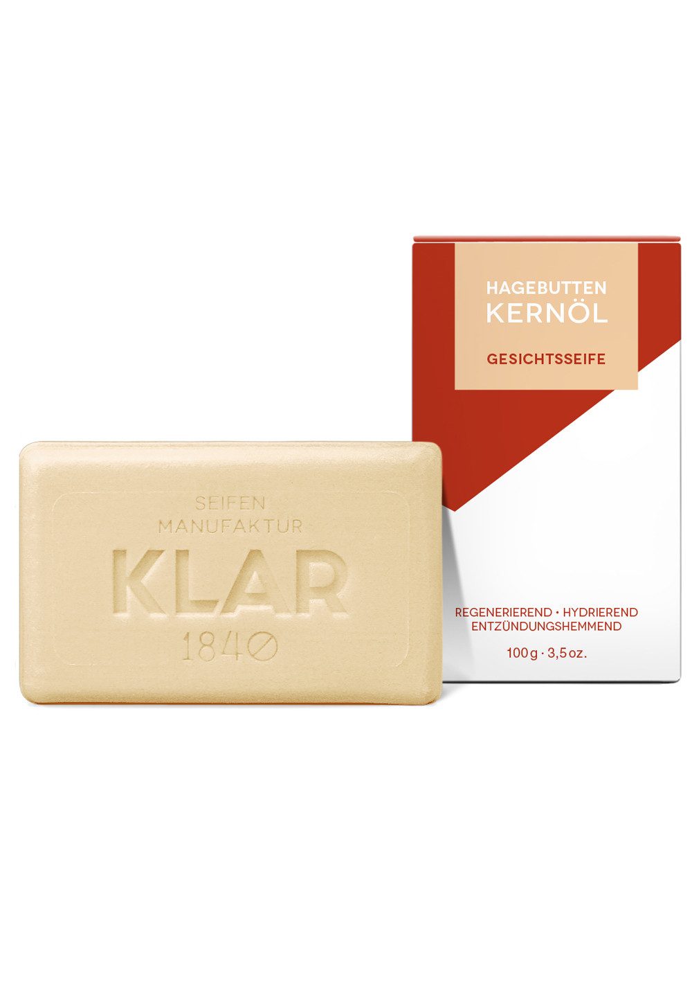 Klar Seife Gesichtsseife Hagebutten Kernöl 100 g, 1-tlg.