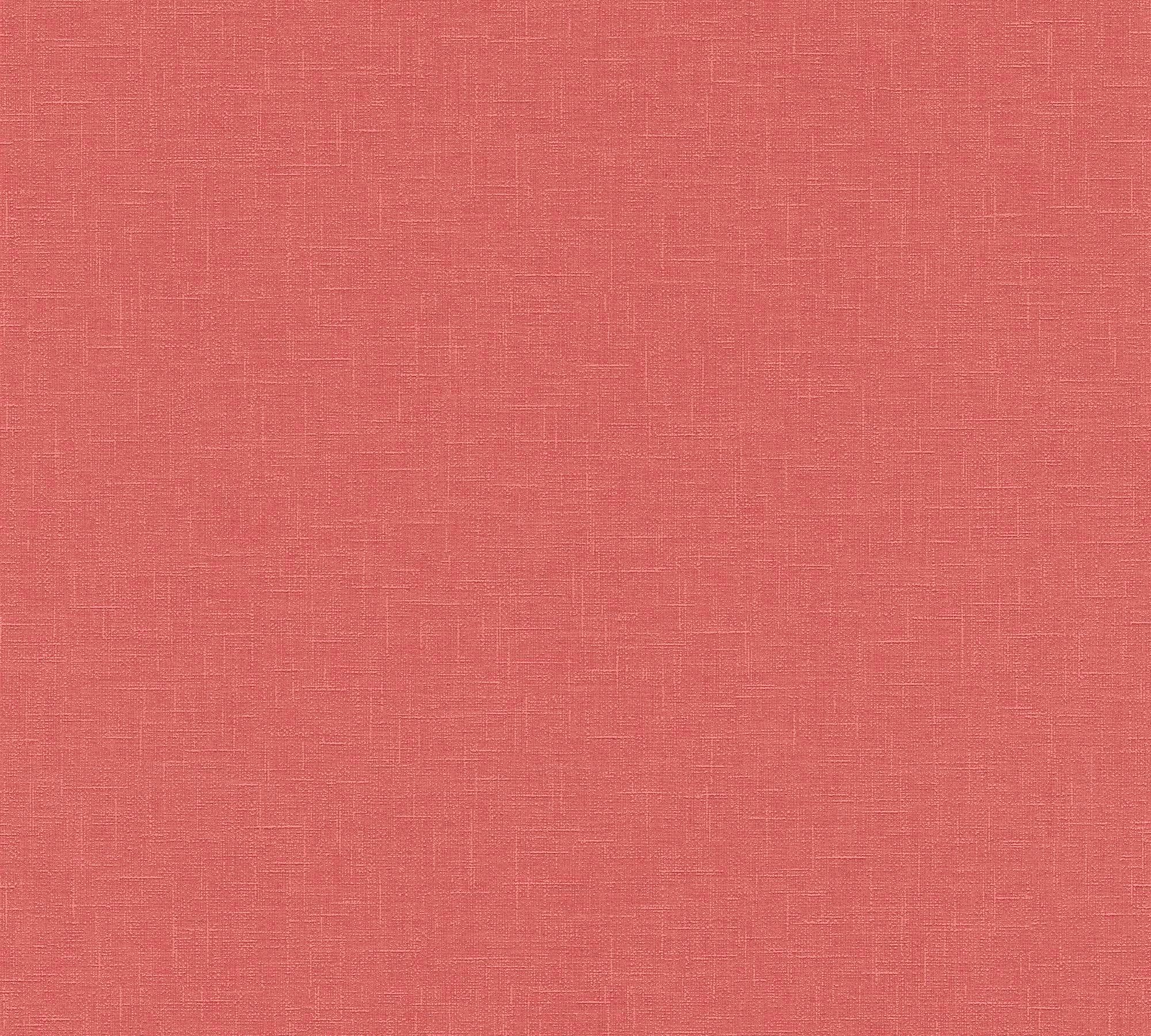 Vliestapete Linen Style, uni walls einfarbig, living rot