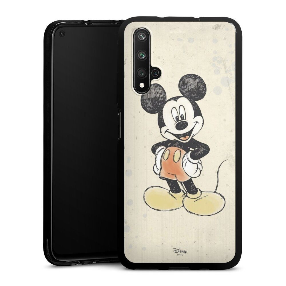 DeinDesign Handyhülle Offizielles Lizenzprodukt Mickey & Minnie Mouse Wasserfarbe, Huawei Nova 5T Silikon Hülle Bumper Case Handy Schutzhülle