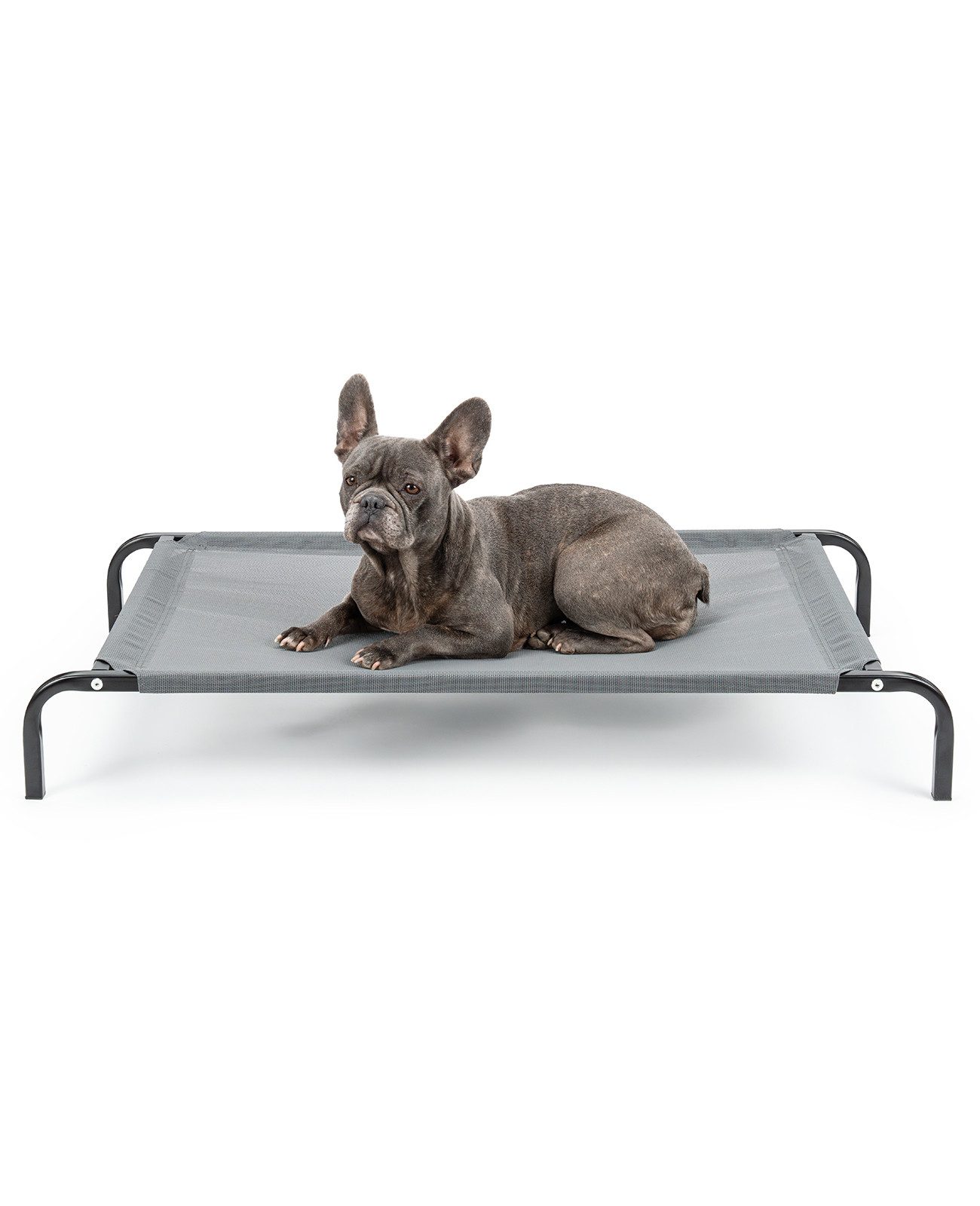 lionto Hundebett erhöht, Outdoor Hundeliege, Mesh-Material, bequem, luftig & wetterfest