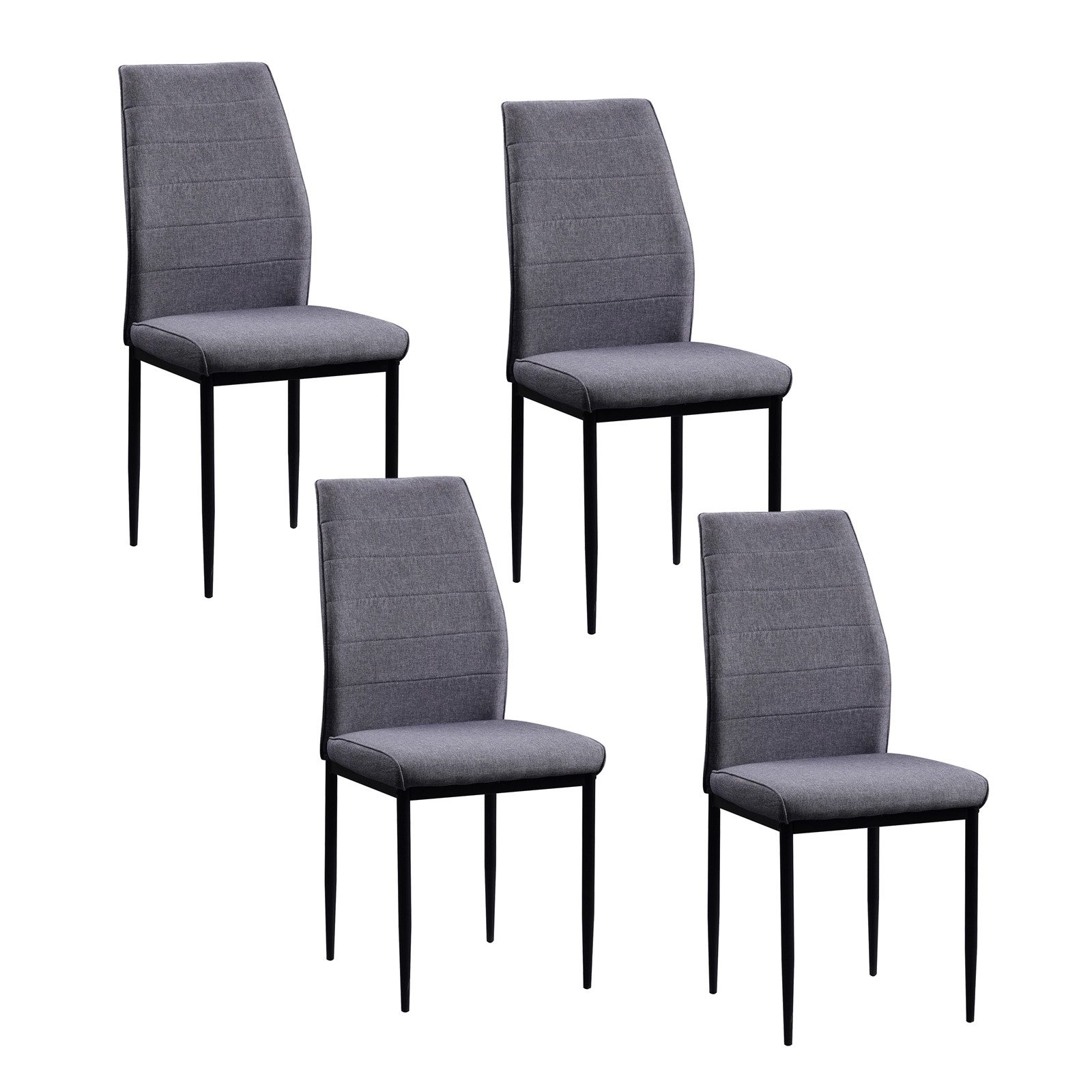 HTI-Living Esszimmerstuhl Stuhl Madison Webstoff Grau (Set, 4 St), Esszimme günstig online kaufen