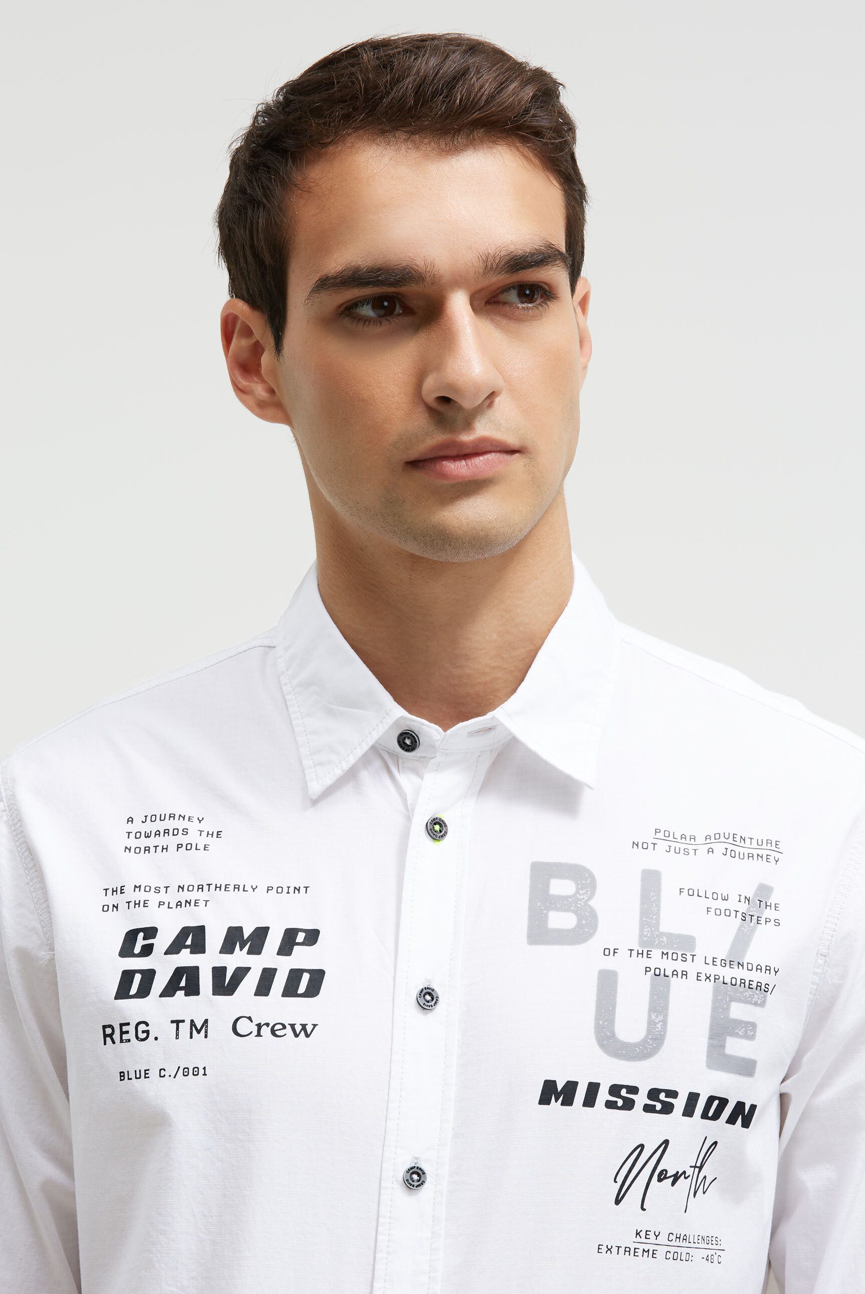 CAMP DAVID Langarmhemd aus Baumwolle