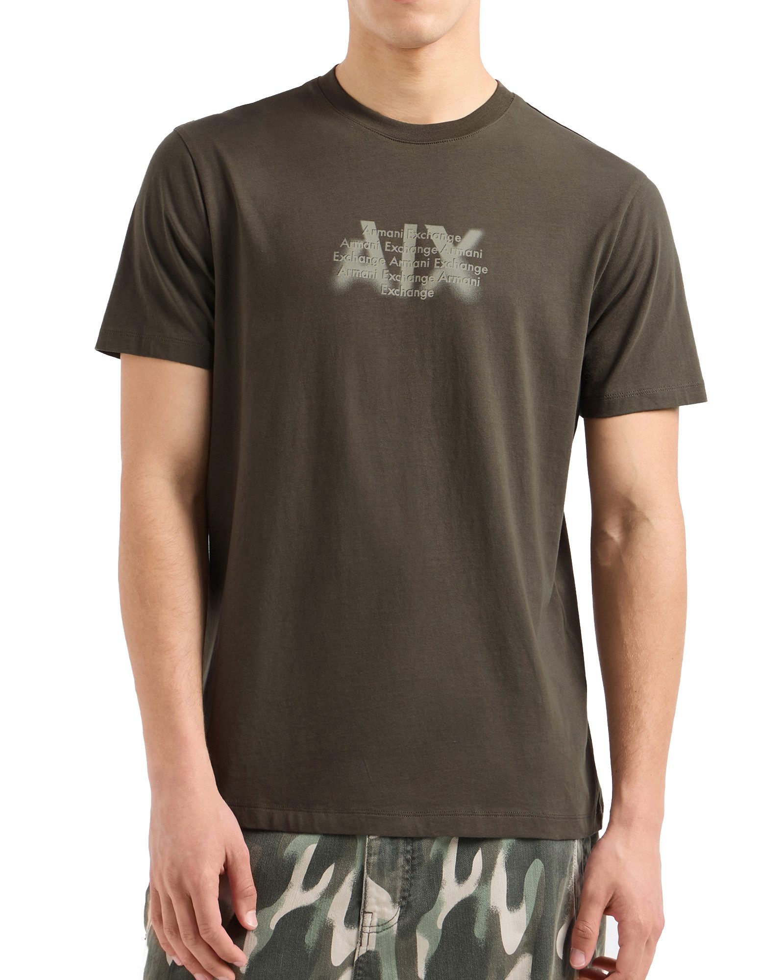 ARMANI EXCHANGE Rundhalsshirt Regular Fit Logo günstig online kaufen