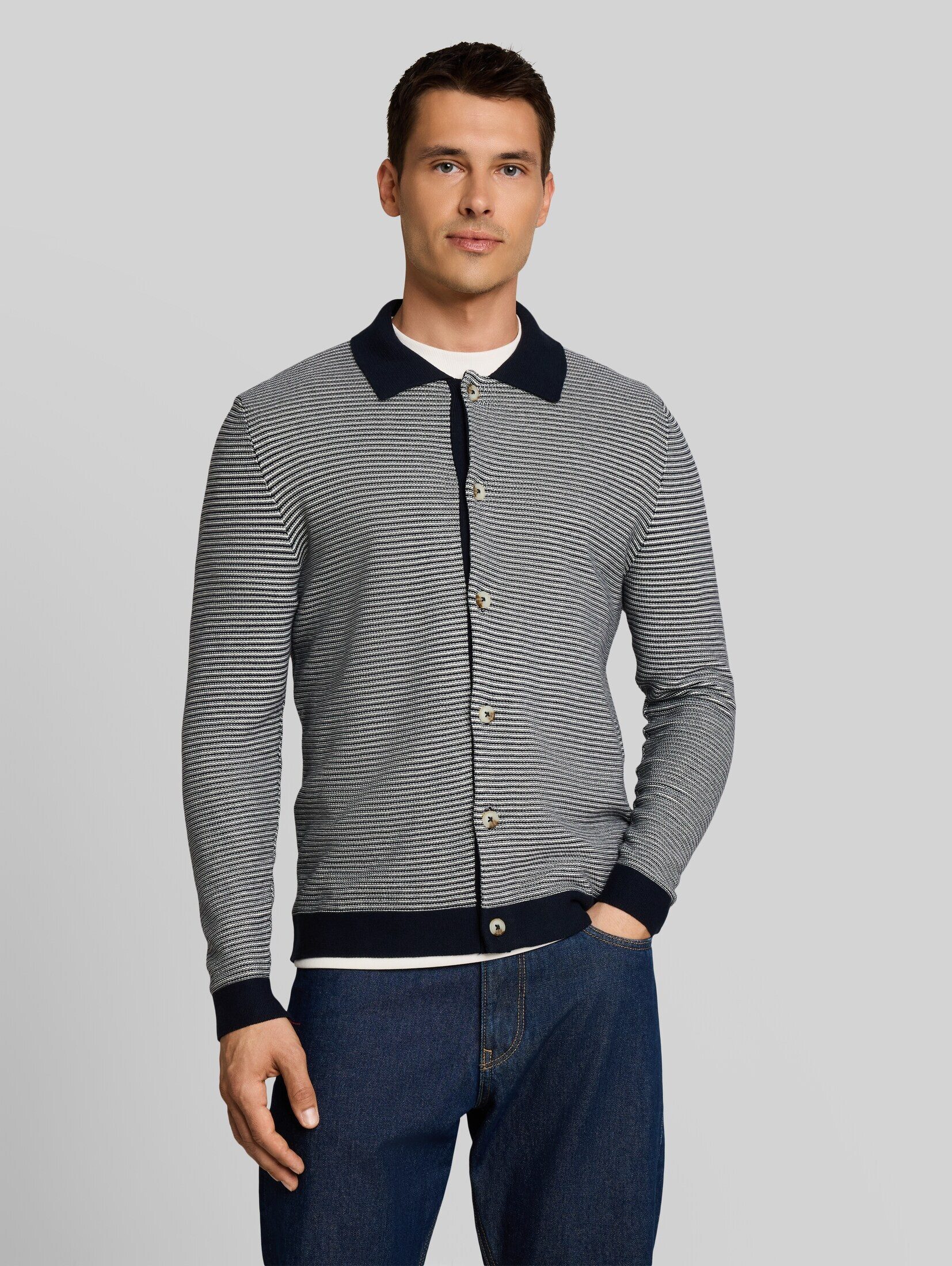TOM TAILOR Cardigan Pullover & Strickjacken Strickjacke mit Polokragen