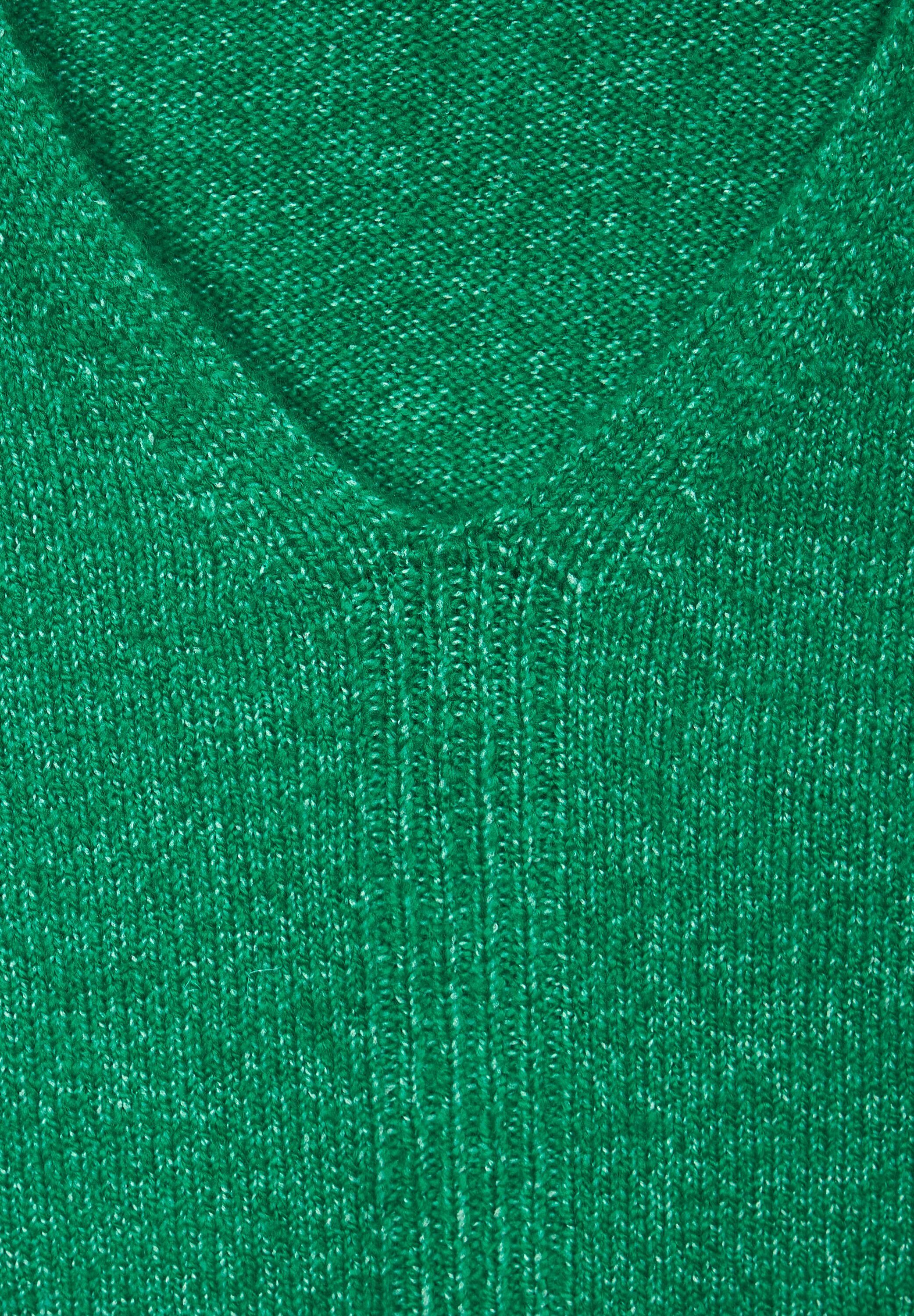 melange Strickpullover bright Cecil Materialmix green softem aus
