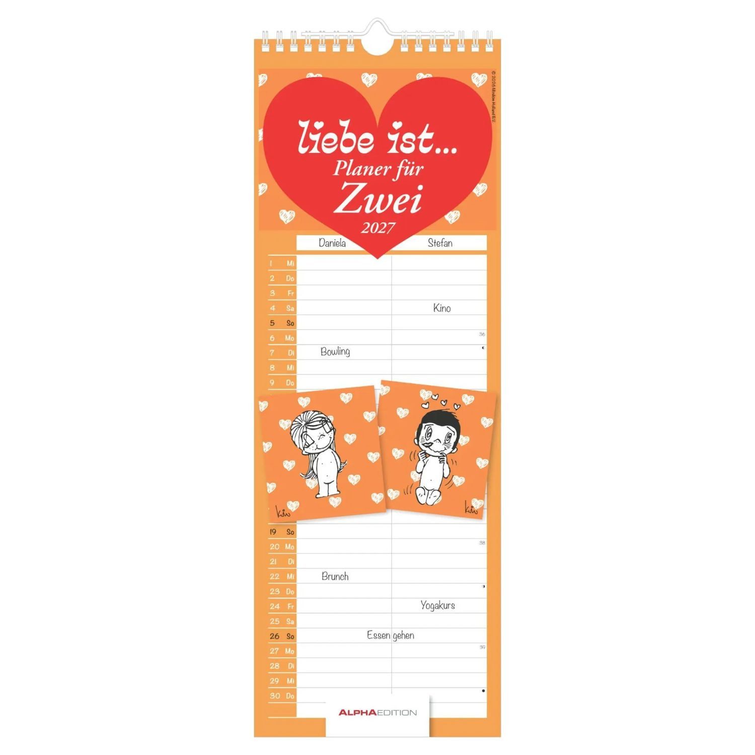 NEUMANN Wandkalender Liebe ist... Planer für Zwei 2027