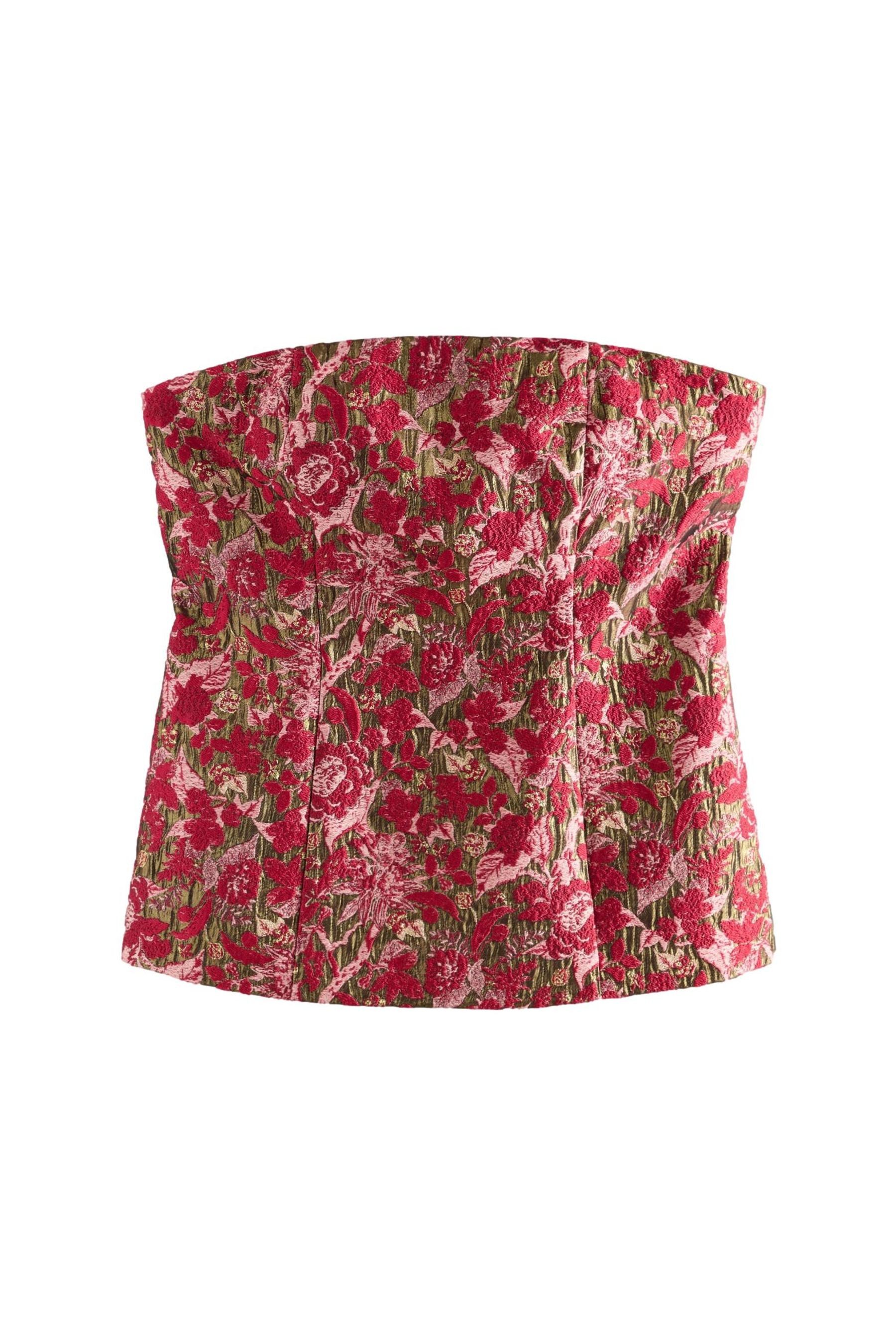 Next Bandeautop Длинаrer Metallic-Cover-up, Jacquardstruktur (1-tlg)