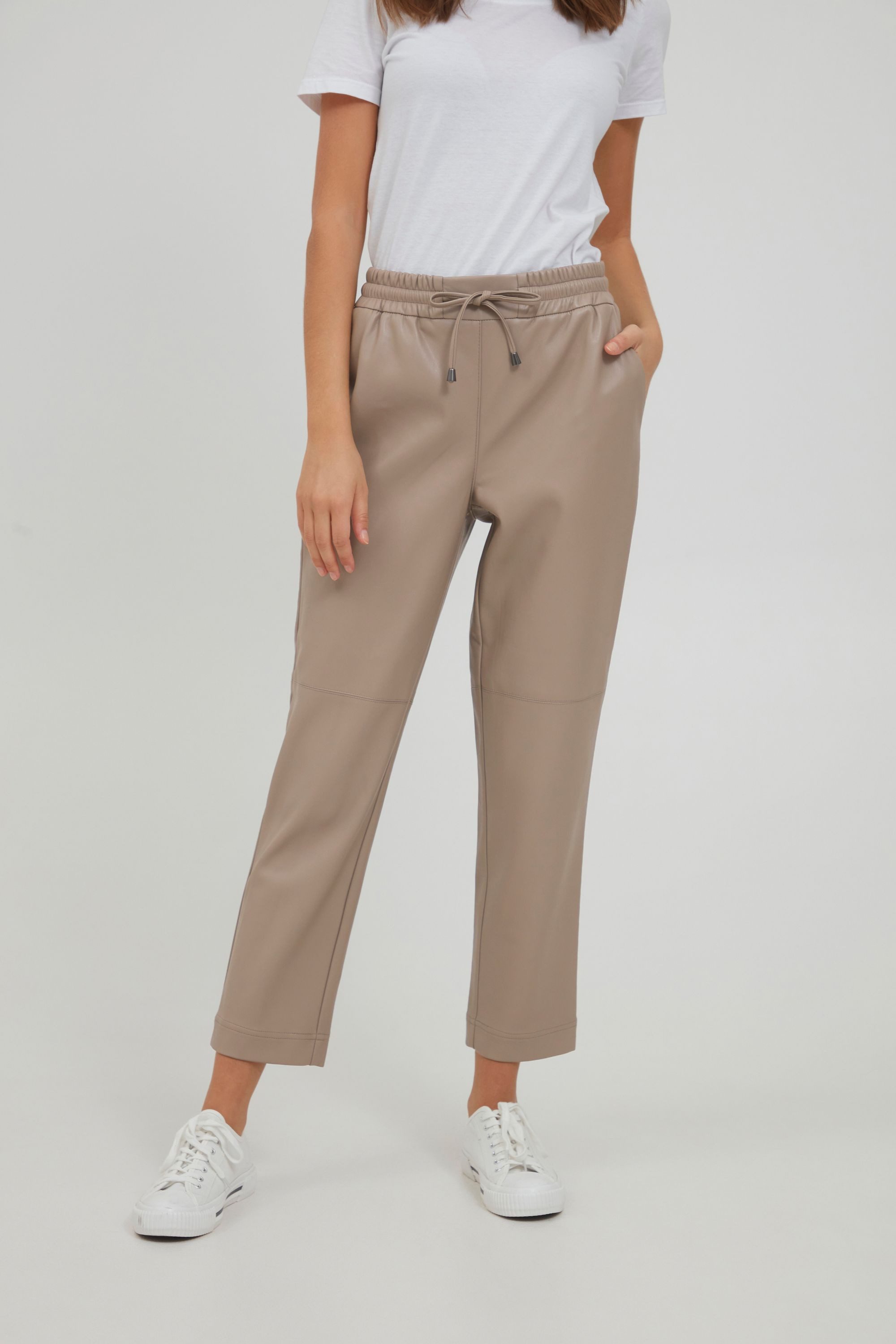 OXMO Jogginghose OXPaulia Damen Kunstleder Hose günstig online kaufen