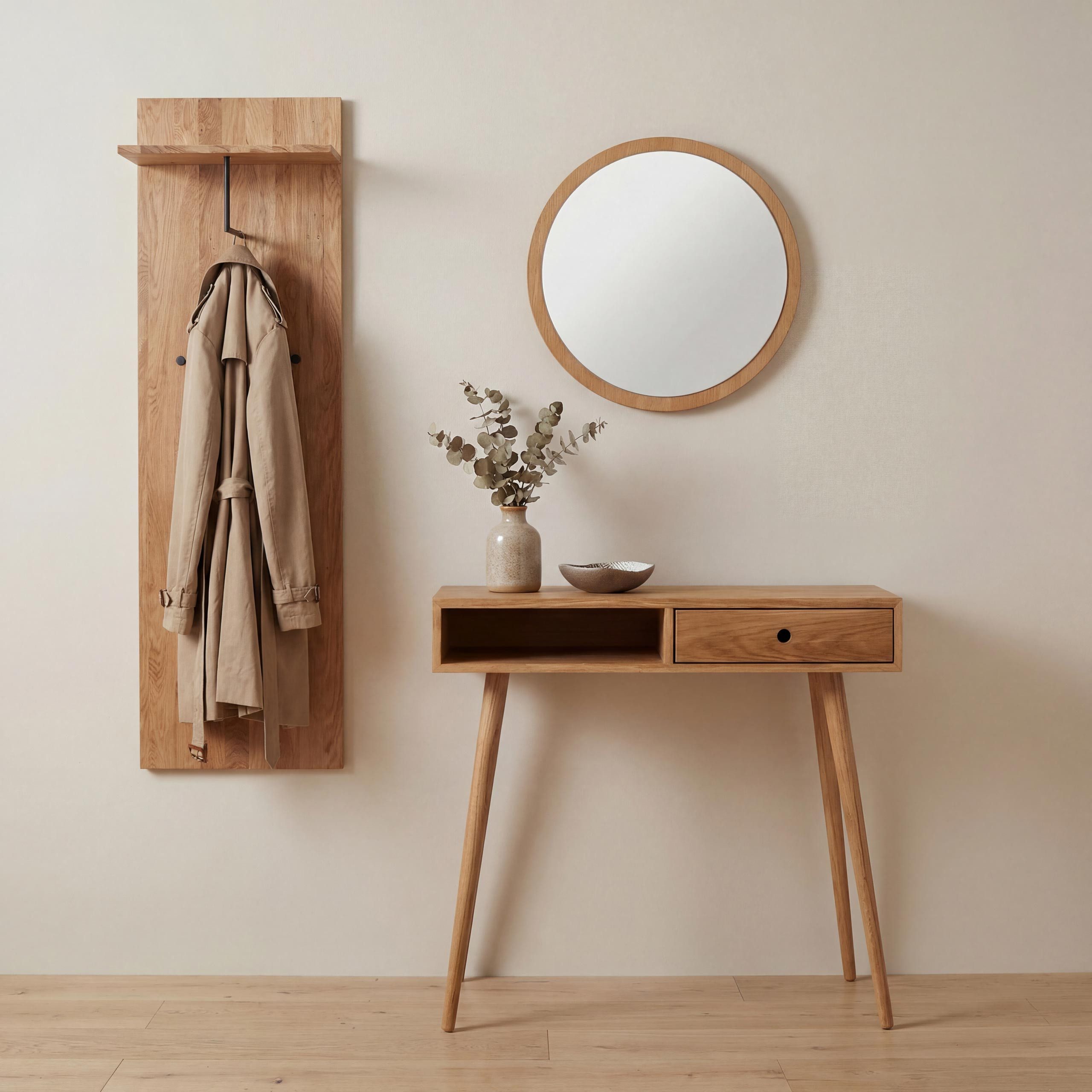 MCW Garderobe MCW-P55-GS (3er-Set), Stabile Konstruktion aus Holz