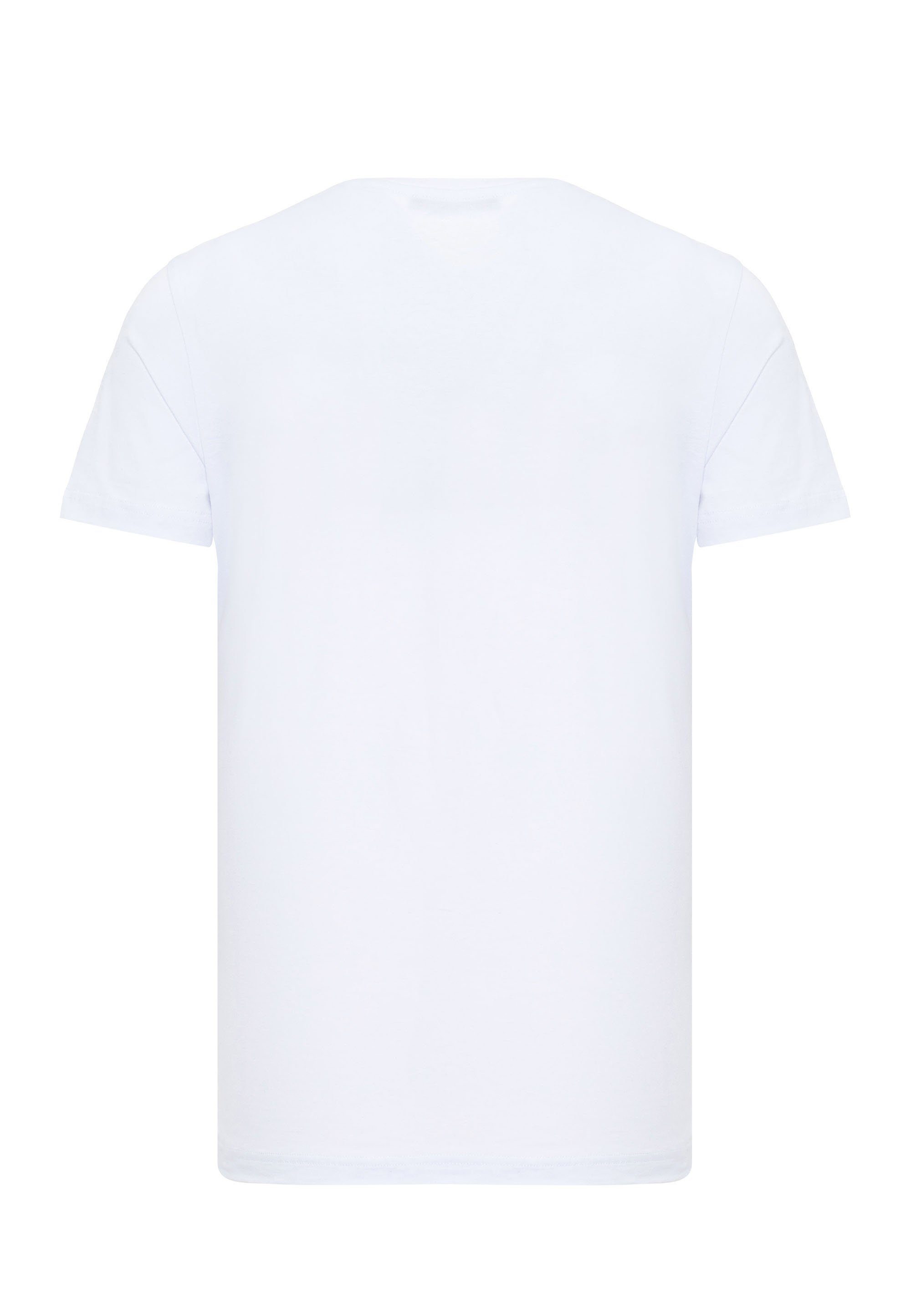 weiß mit T-Shirt & Cipo coolem Baxx Markenprint