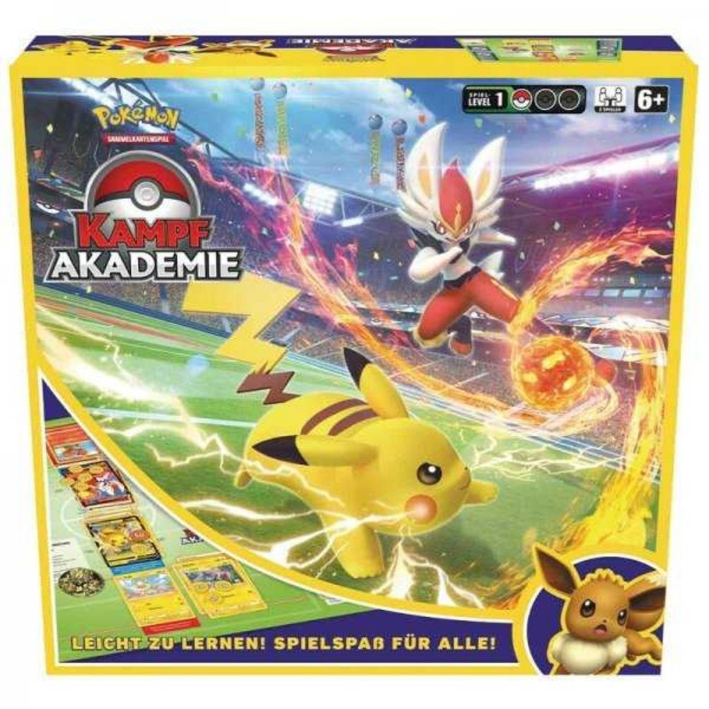 The Pokémon Company International Sammelkarte Pokemon Kampf Akademie - Sammelkartenspiel Deutsch, 3 Decks: Liberlo-V Pikachu-V Evoli-V
