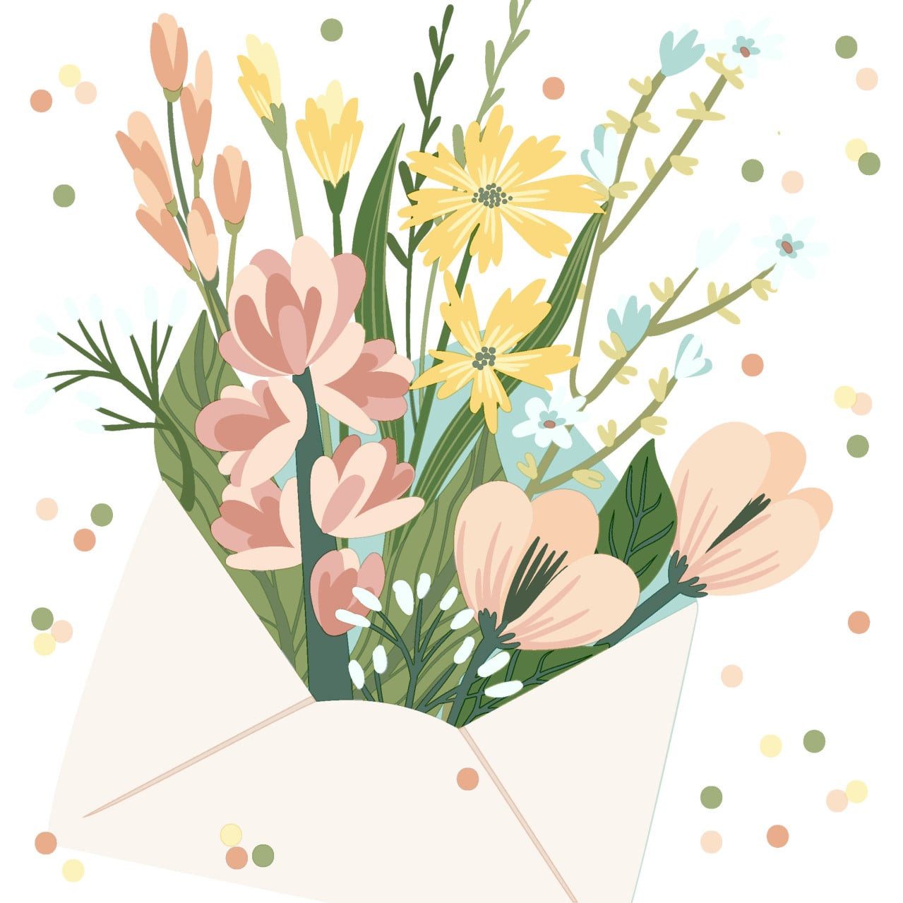 Duni Stoffserviette Duni Servietten flower message 33 x 33 cm - 20er